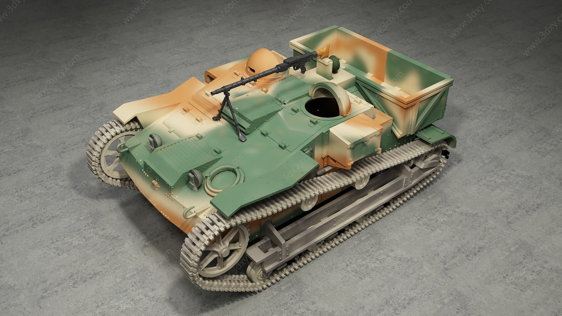 主战坦克3D模型