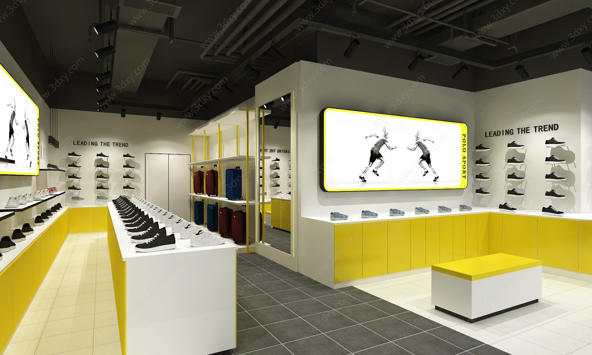 现代运动鞋店3D模型