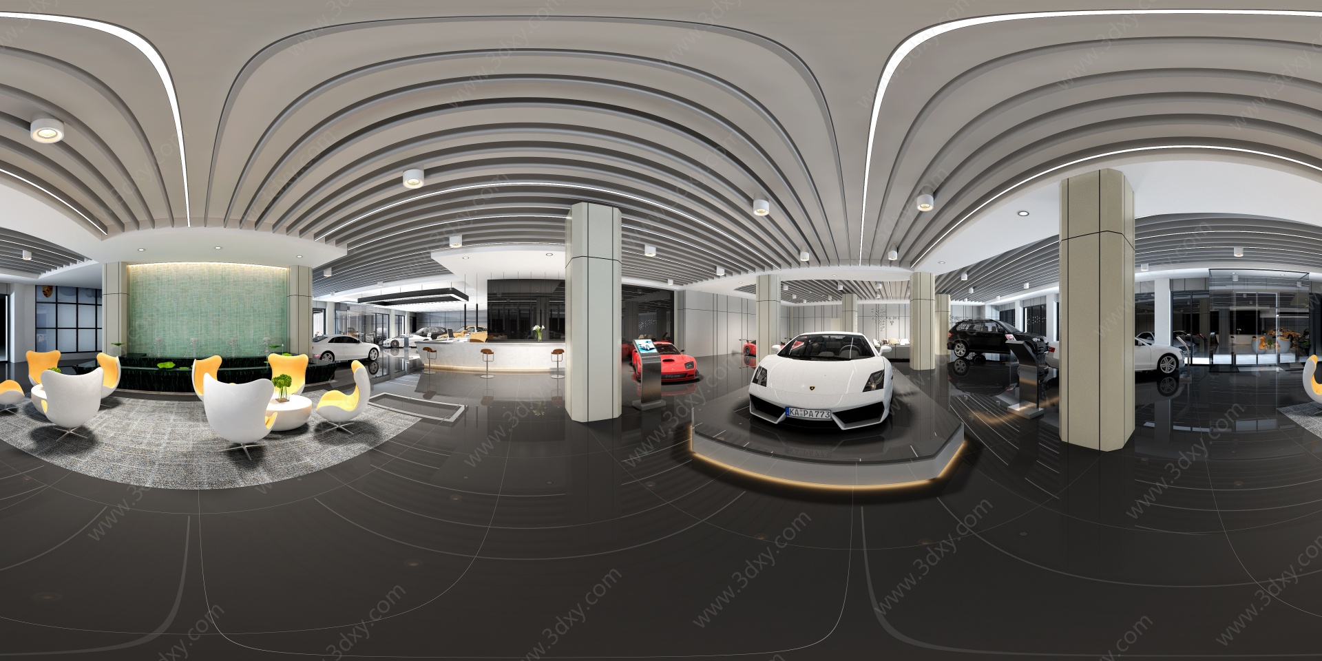 汽车销售中心3D模型