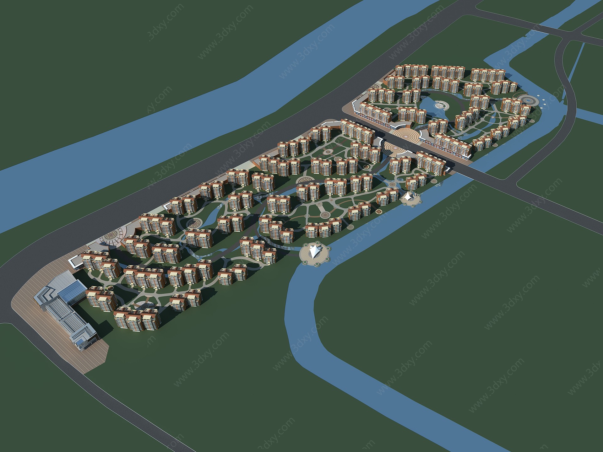如东小区住宅3D模型
