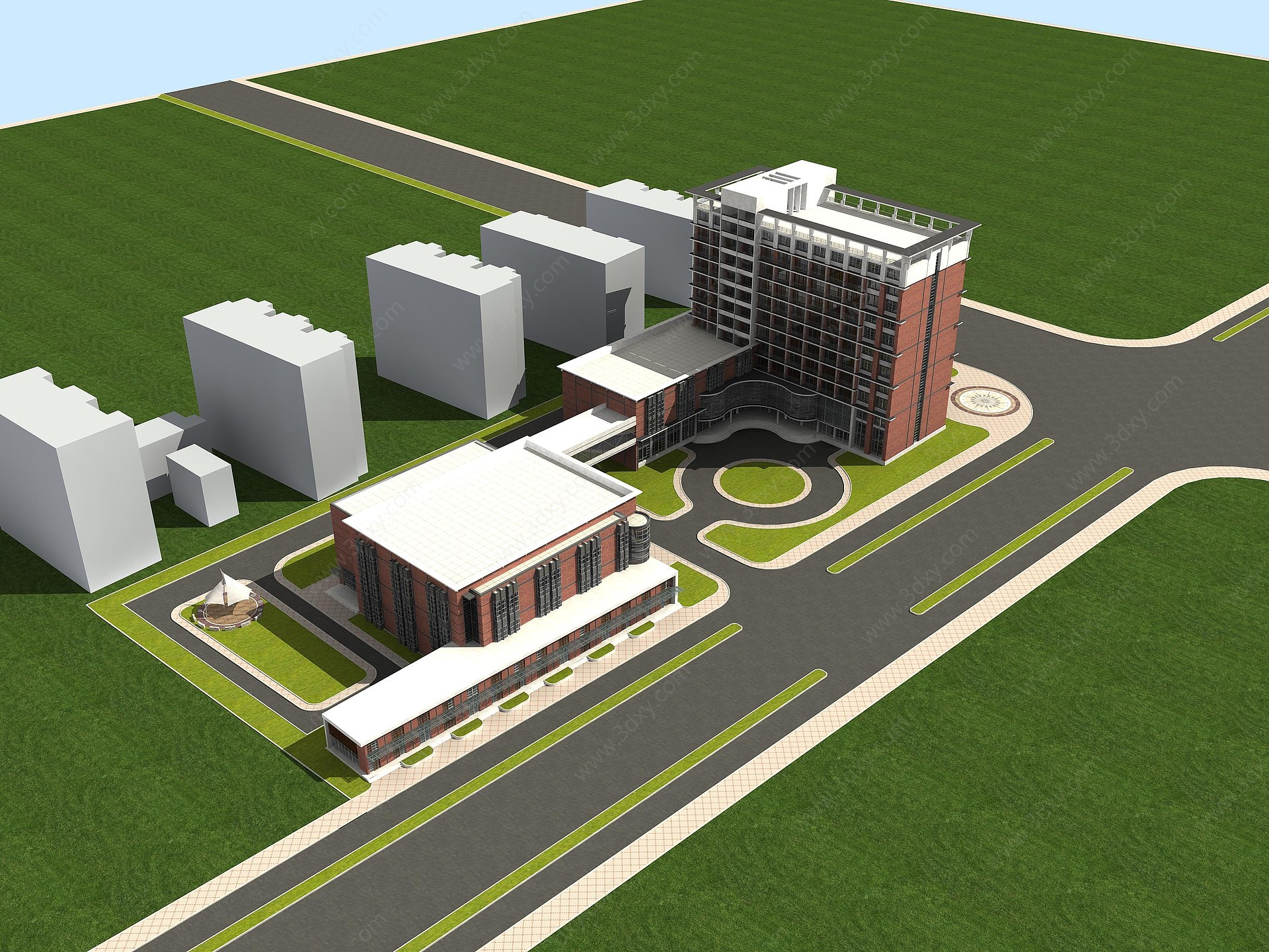 办公楼建筑3D模型