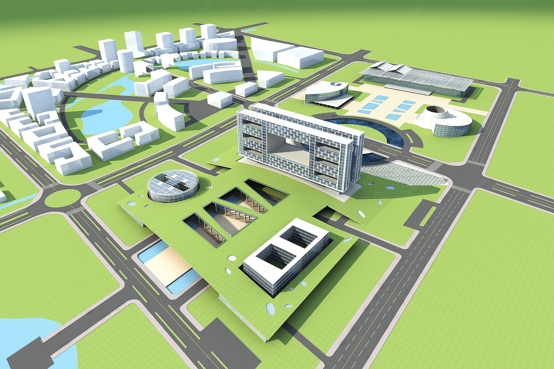 学校综合楼3D模型