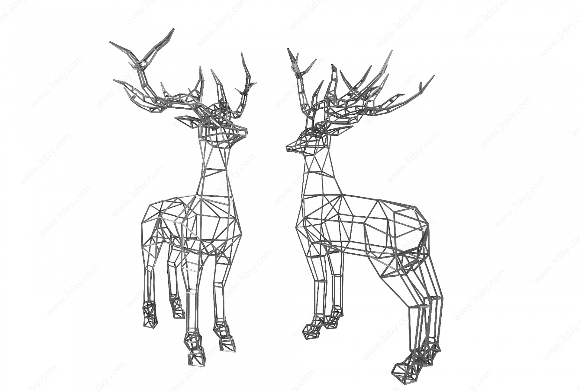 现代风格小鹿装饰品3D模型