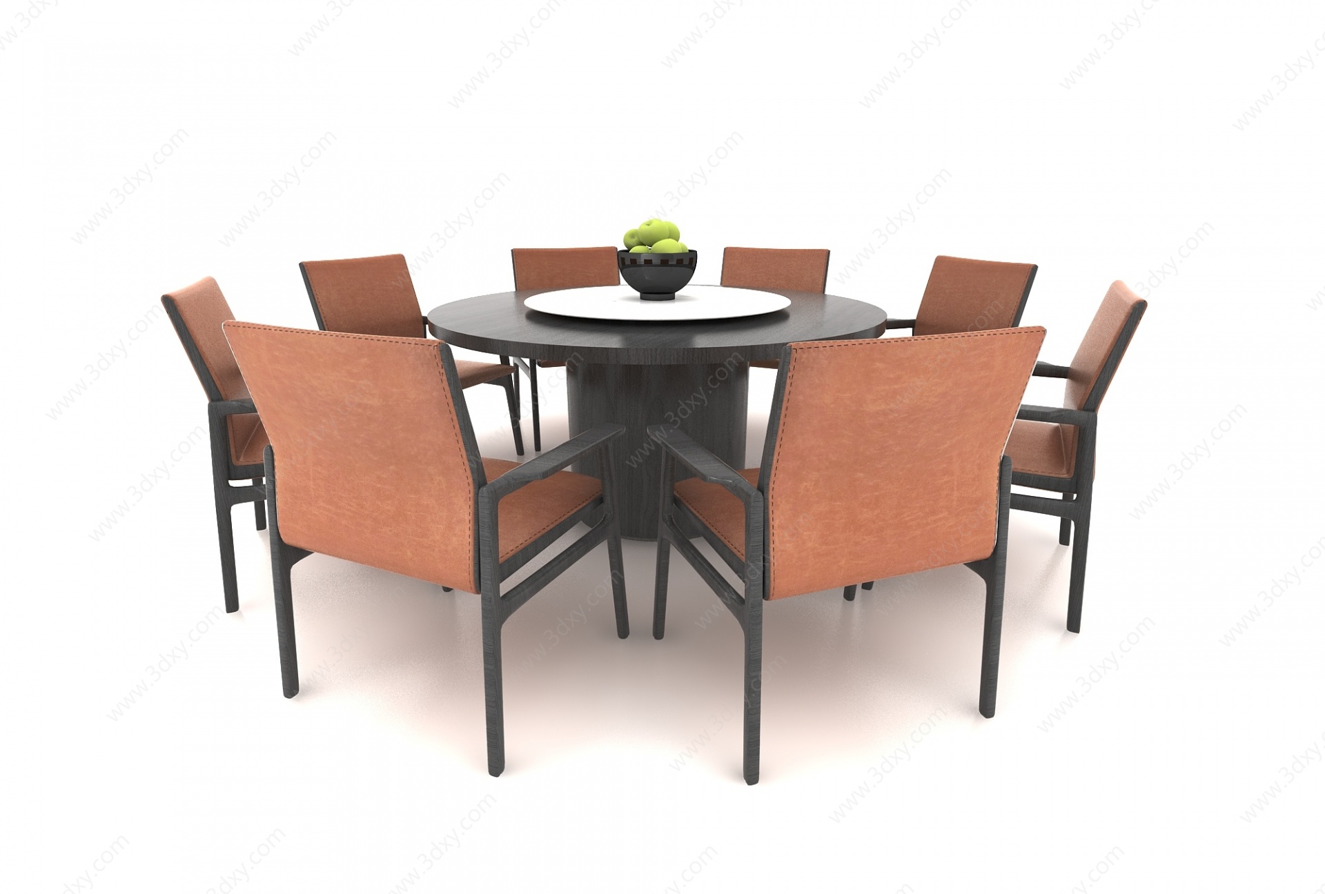 现代餐厅餐桌椅3D模型