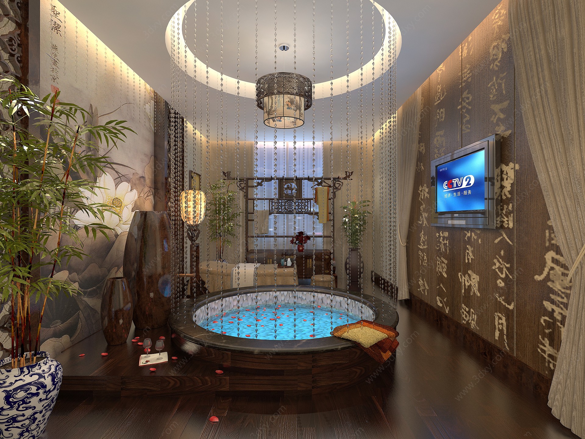 中式洗浴中心3D模型