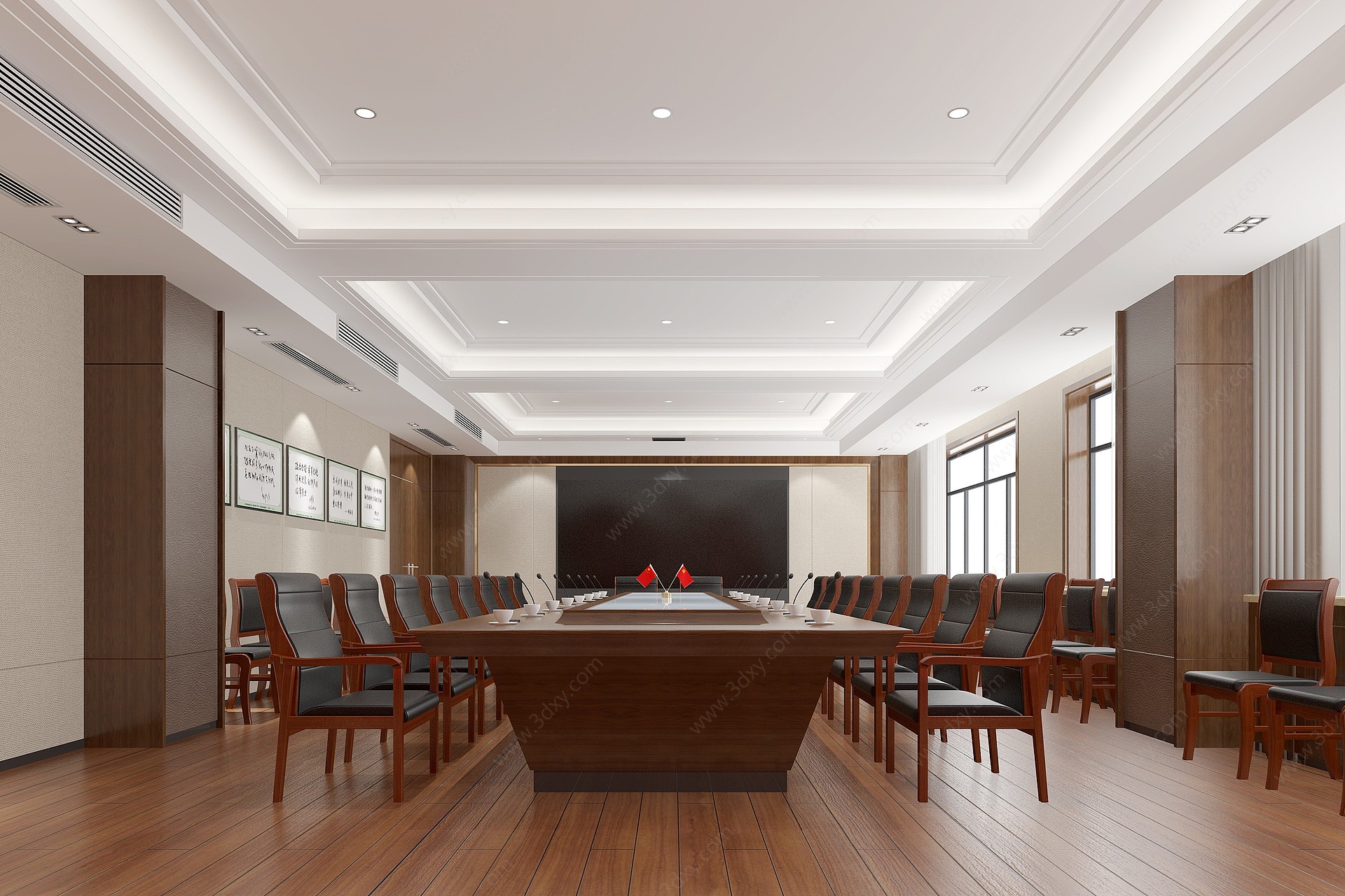 现代政府会议室3D模型