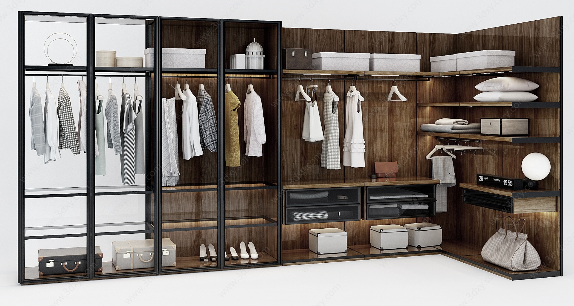 现代衣柜3D模型