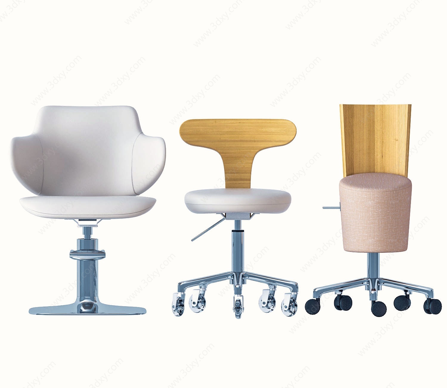 简欧椅子组合3D模型
