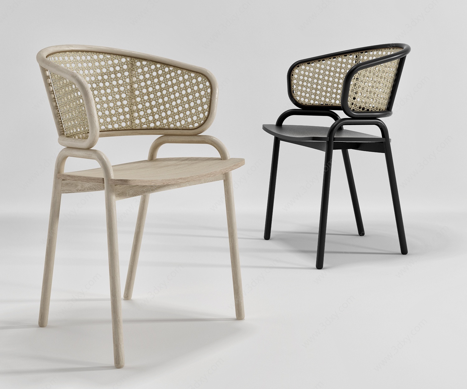 现代餐椅实木餐椅北欧餐椅3D模型