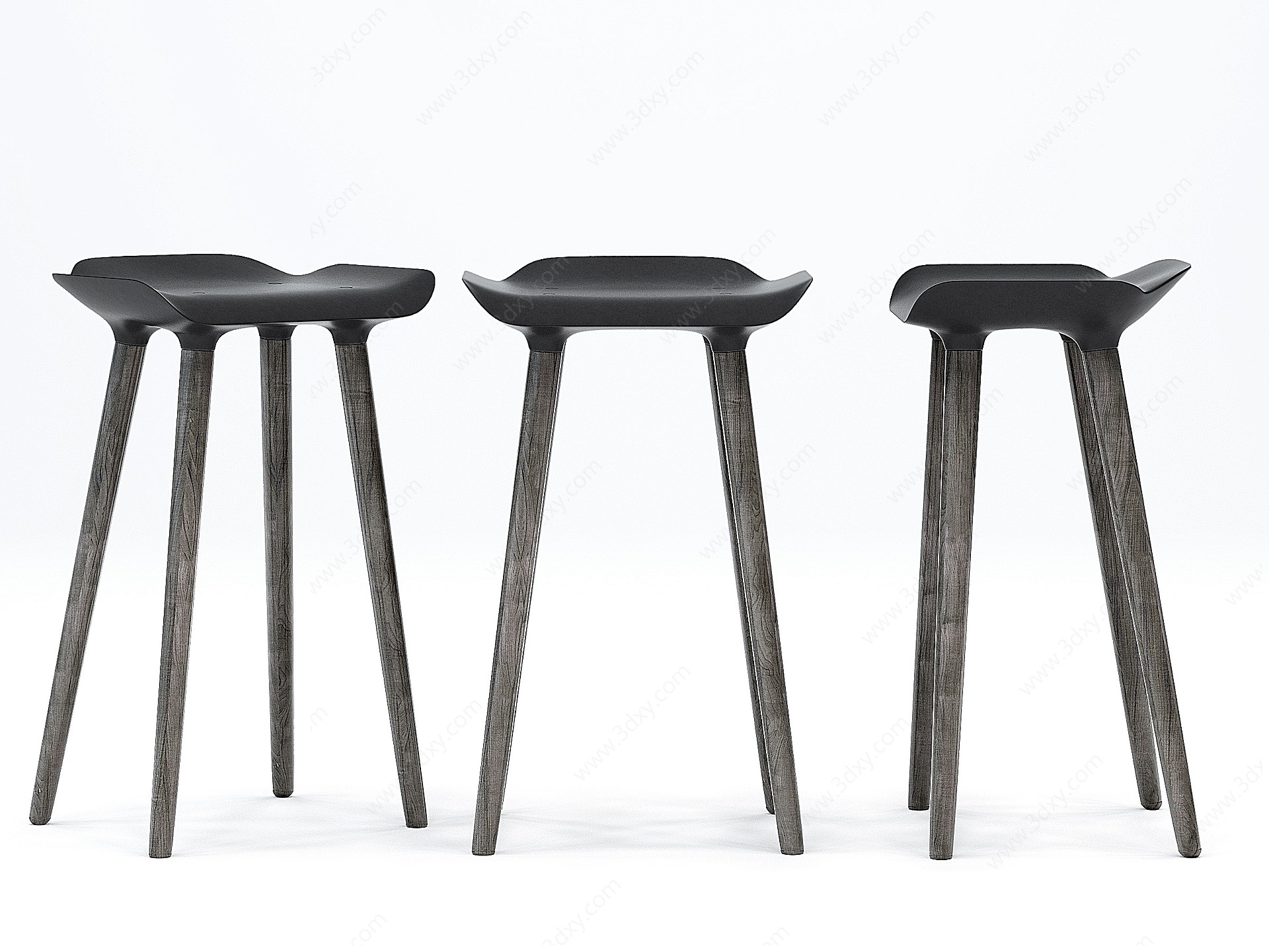 现代简易吧台椅3D模型