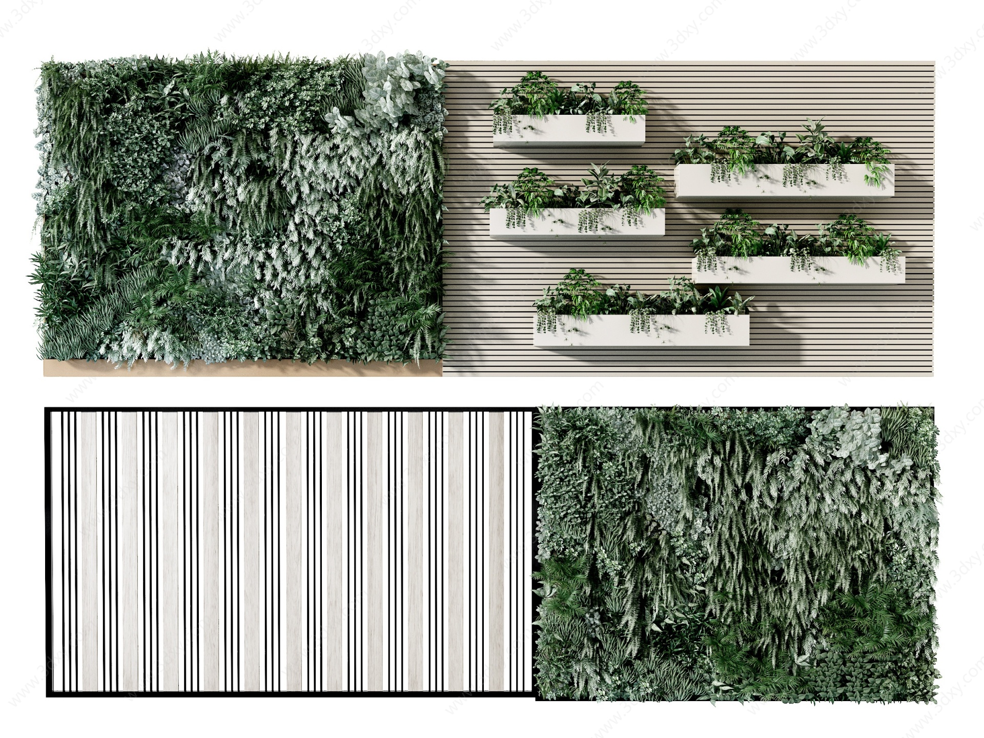 现在植物墙3D模型