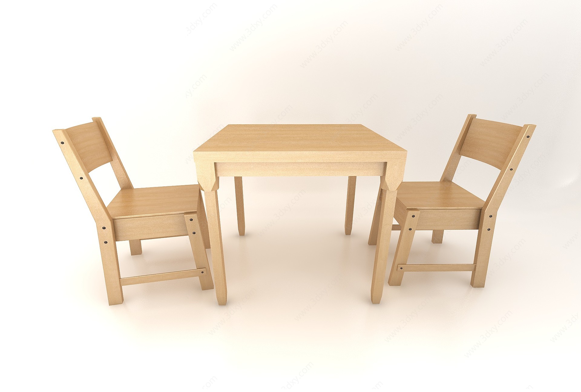 现代风格儿童桌椅3D模型