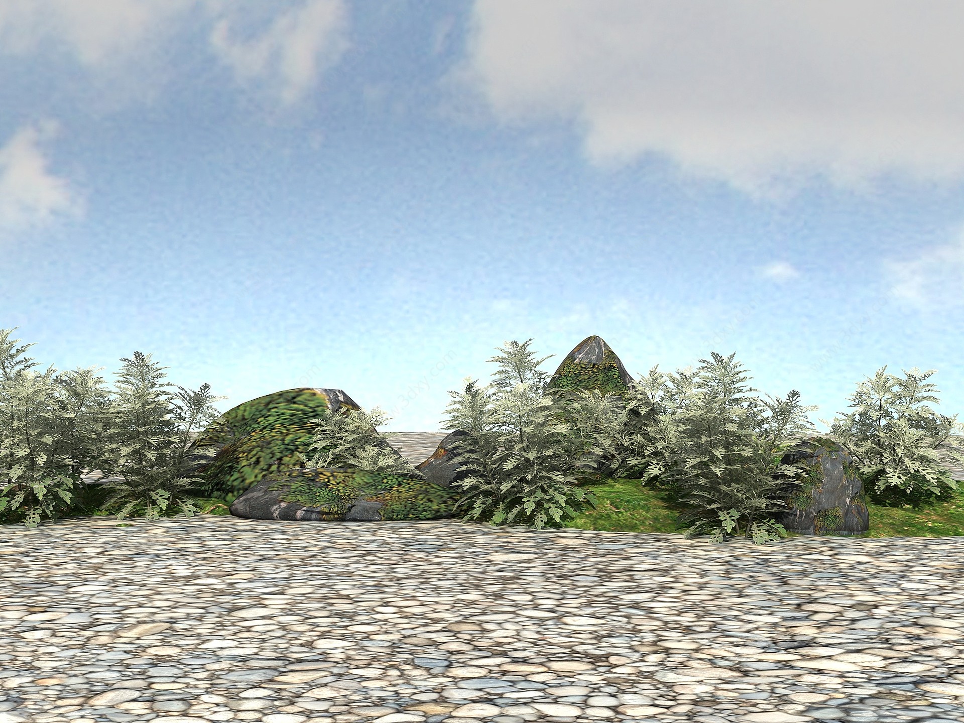 景观植物银叶菊3D模型