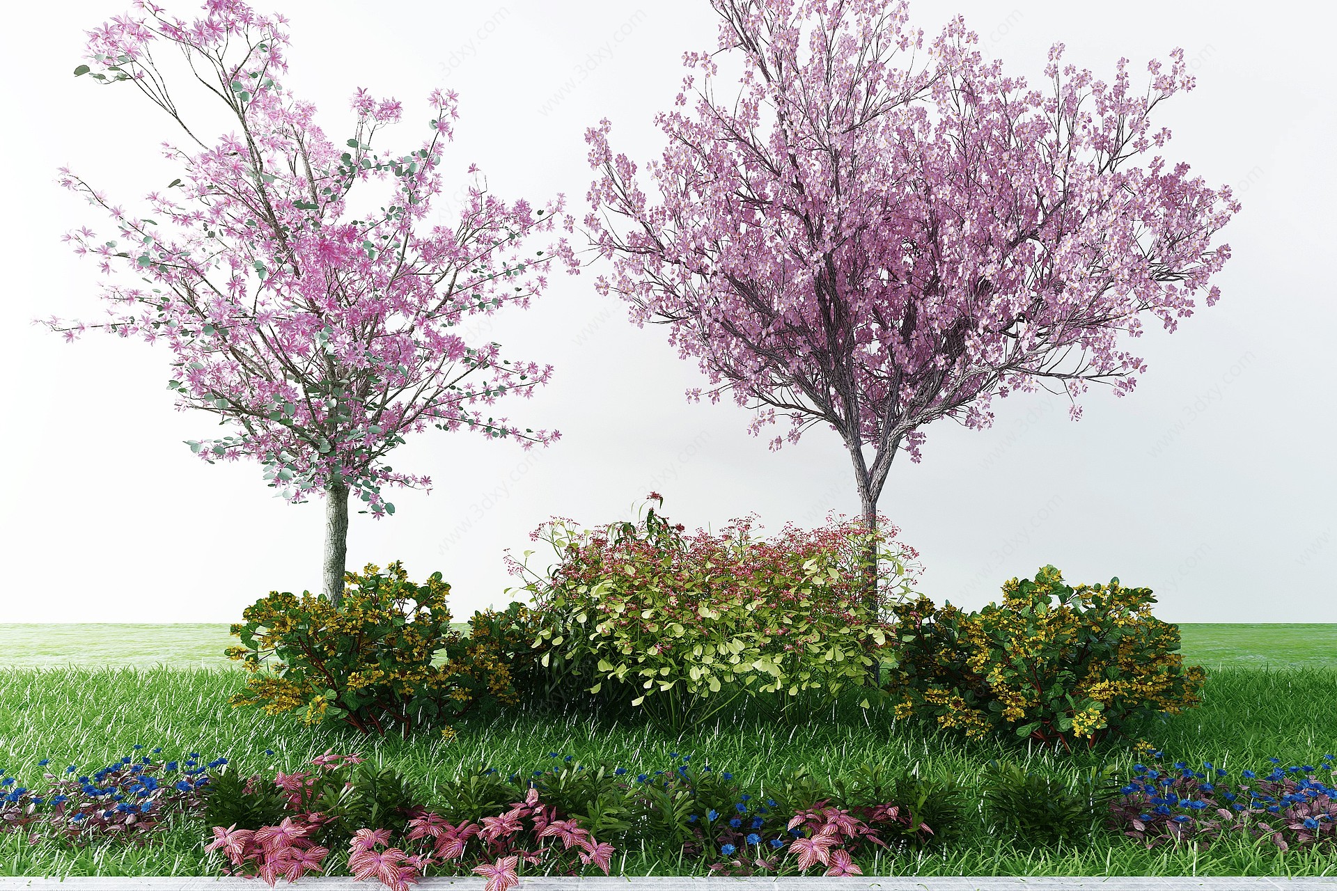 现代树木花草3D模型