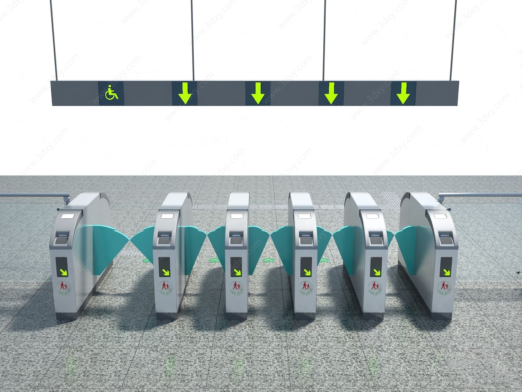 现代地铁进站刷票口3D模型