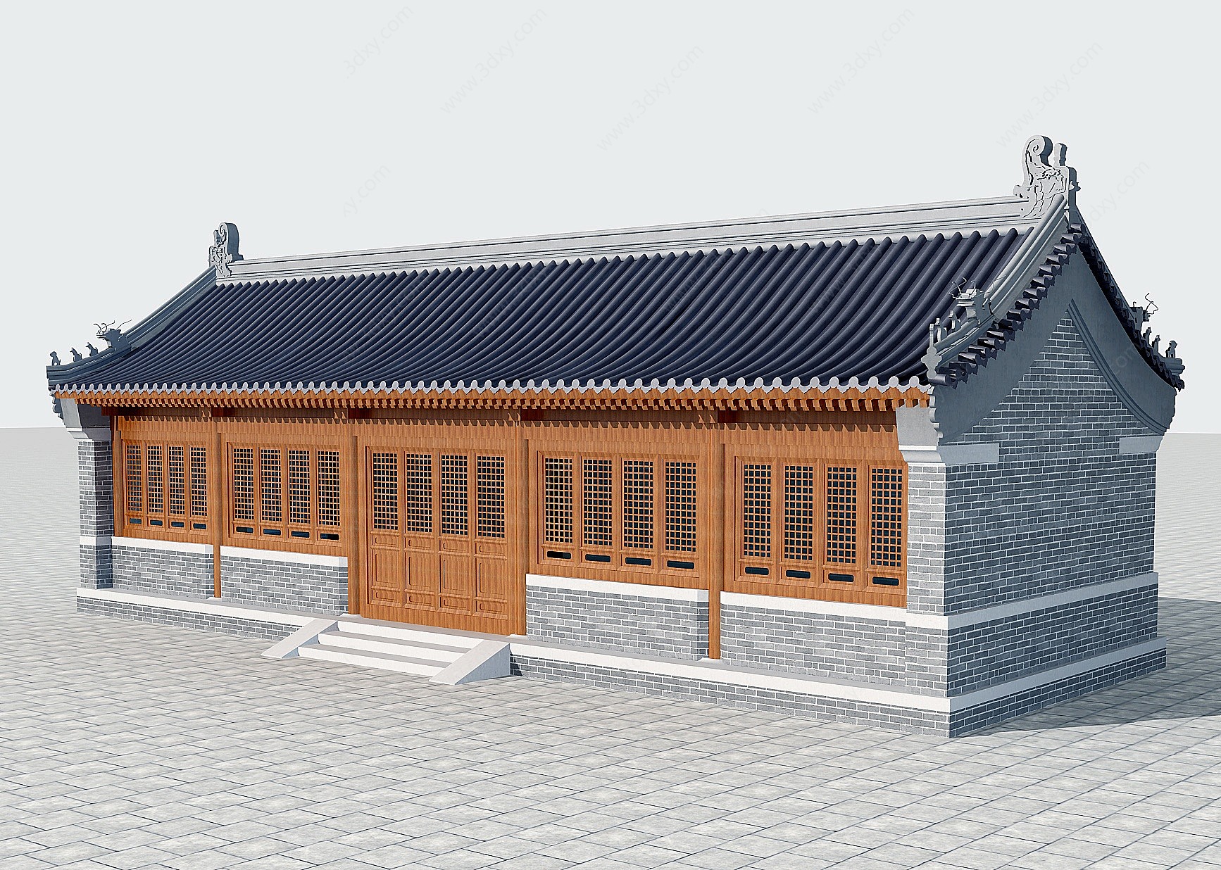 传统中式古建筑3D模型