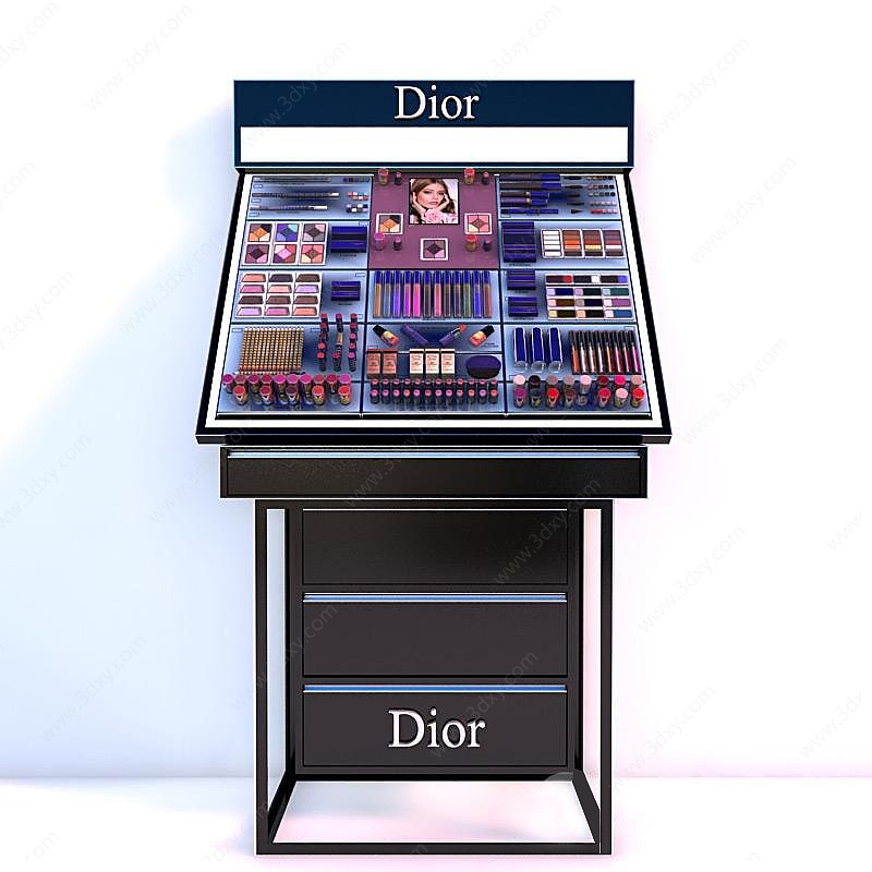 dior化妆品展柜3D模型