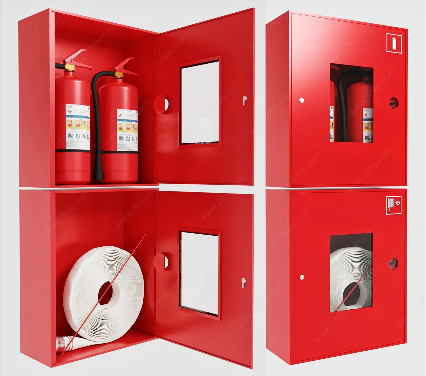 现代消防柜3D模型