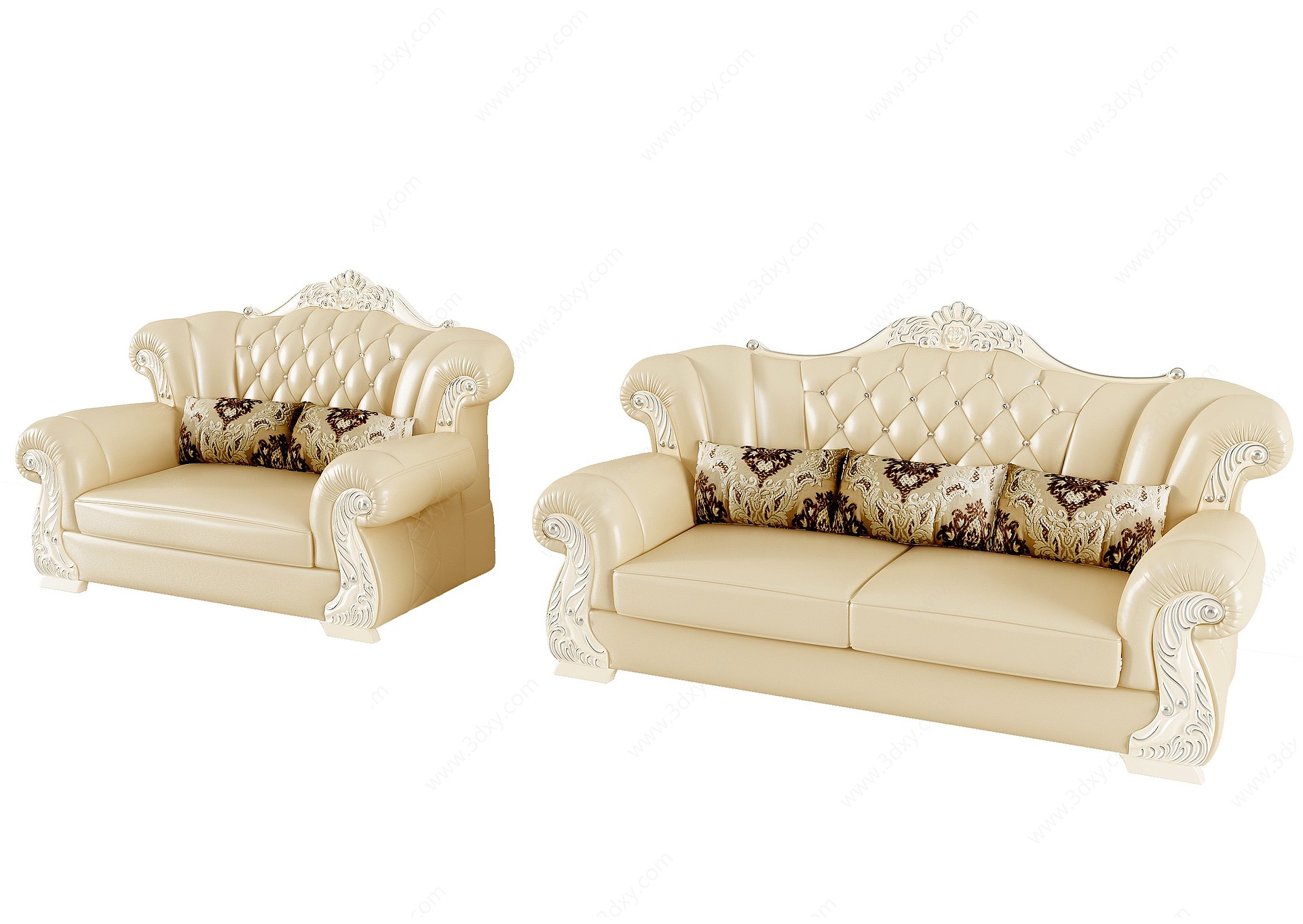 欧式法式沙发3D模型