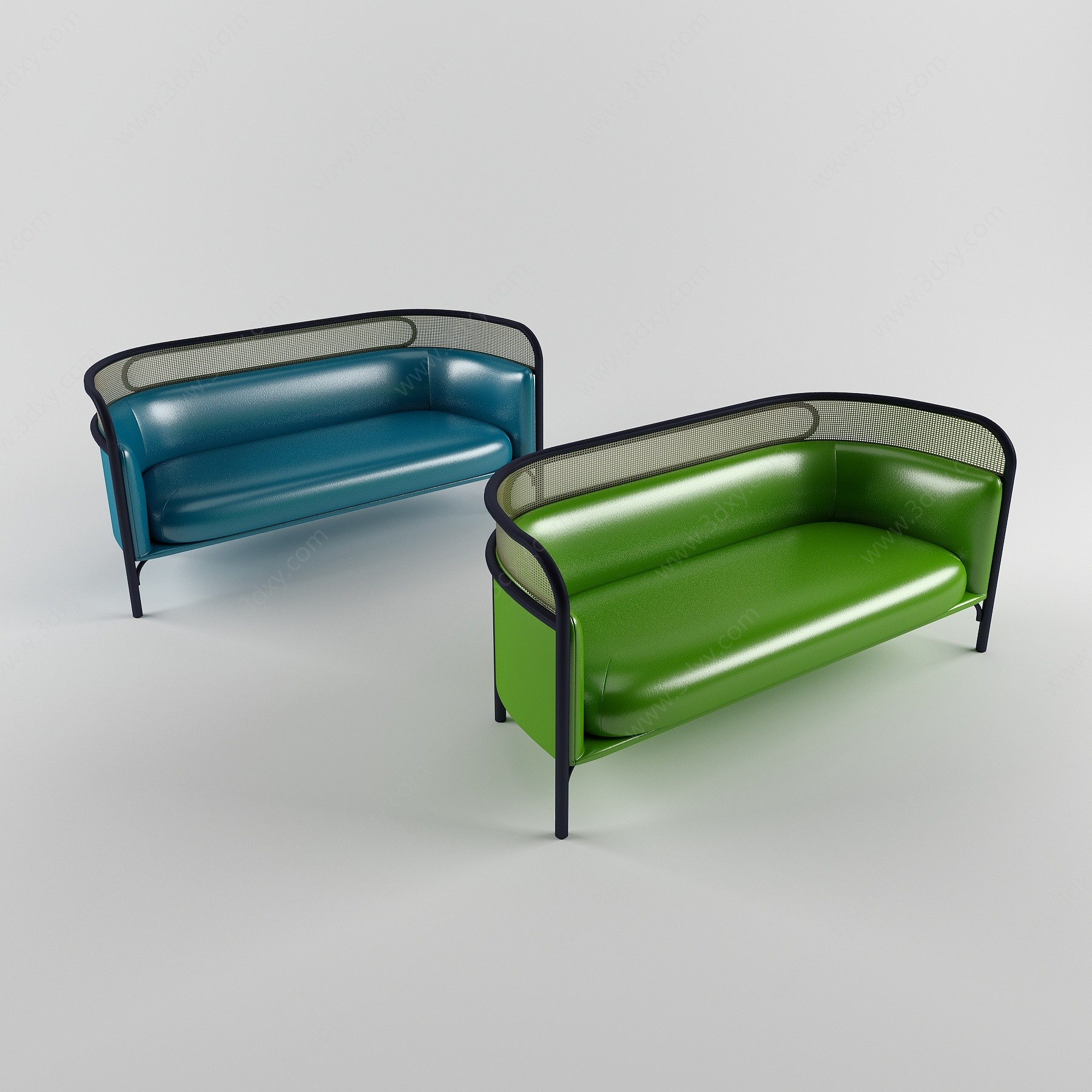 现代创意休闲双人沙发3D模型