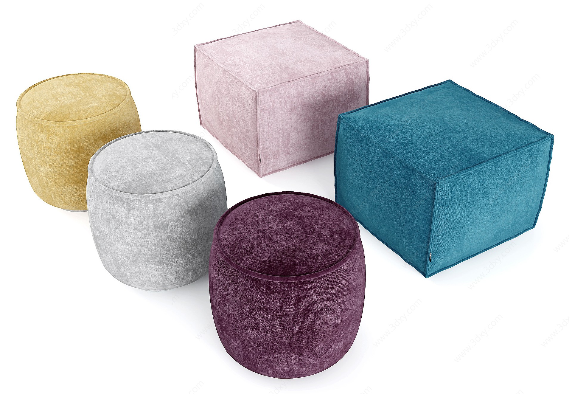现代沙发凳3D模型