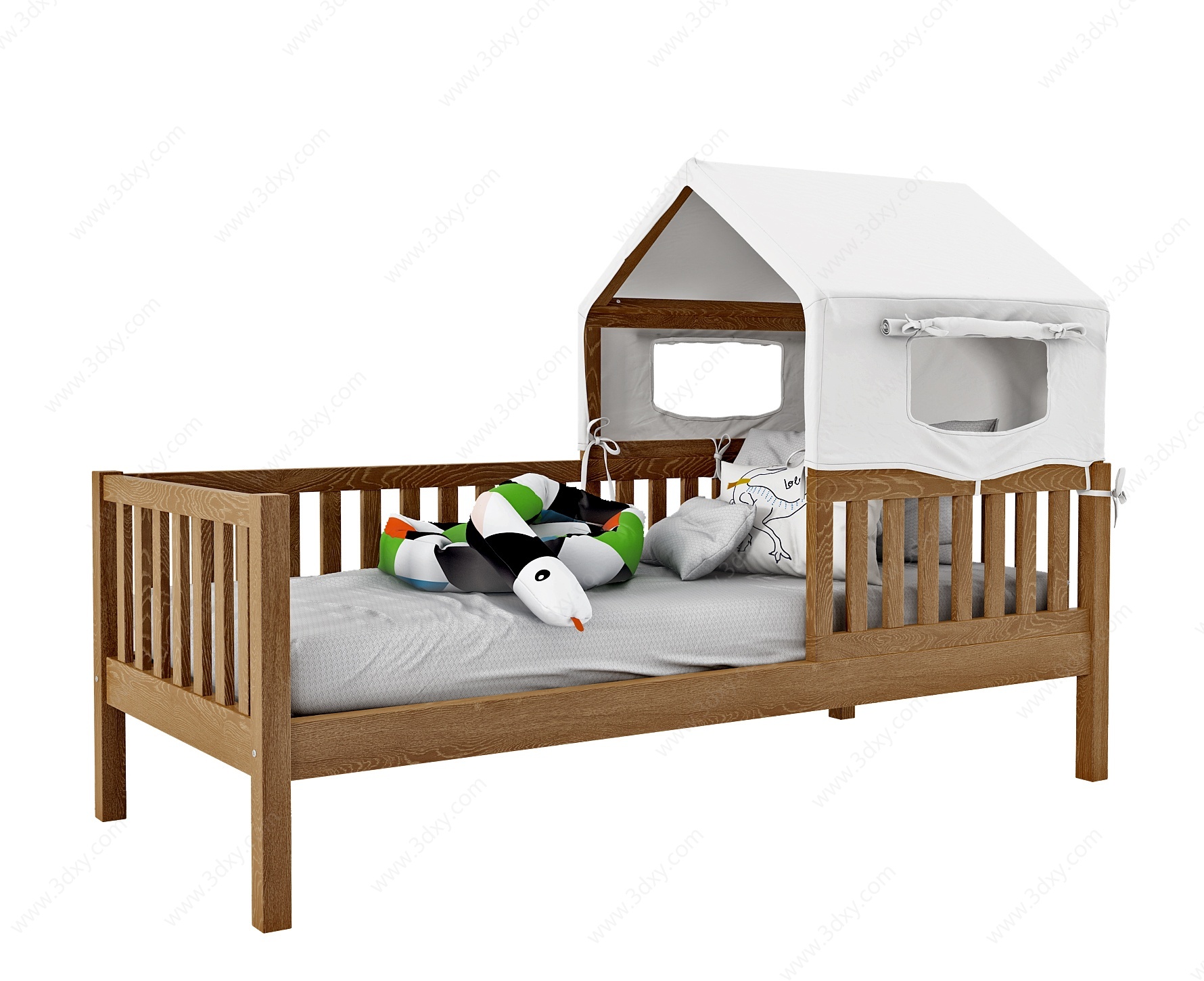 现代儿童床3D模型