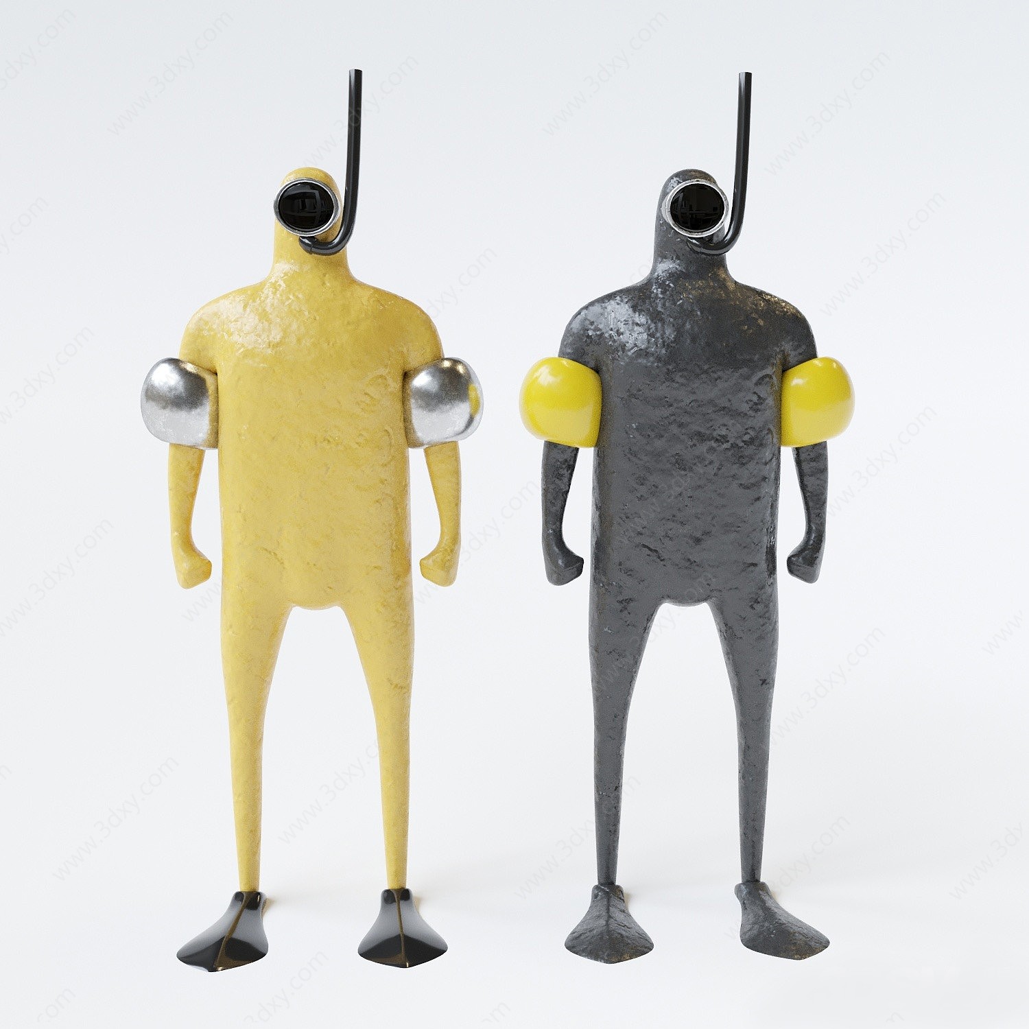 约翰·莫里斯的潜水员雕塑3D模型