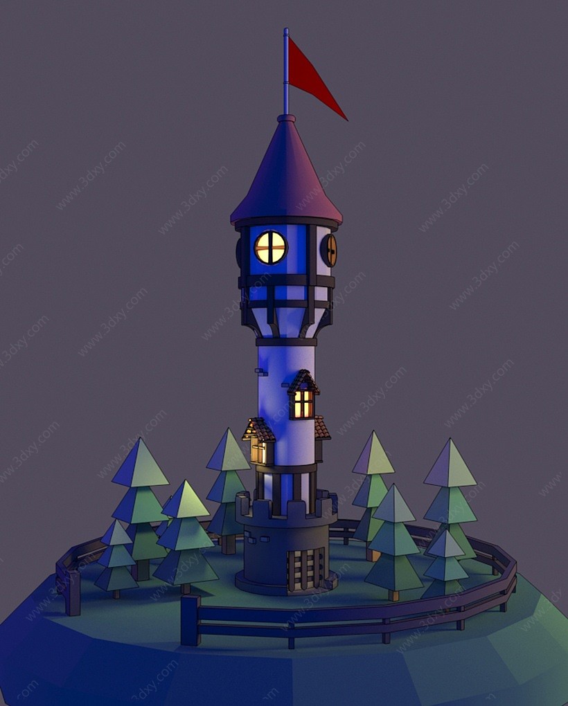 卡通城堡3D模型
