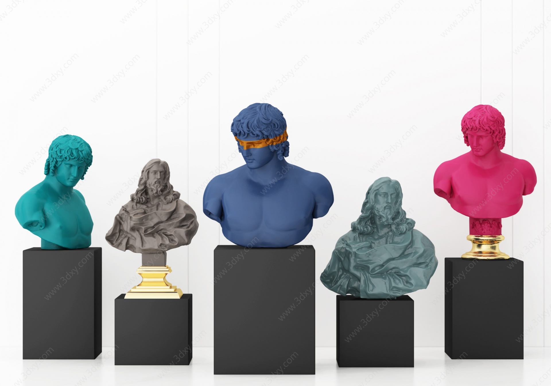 现代石膏雕塑3D模型