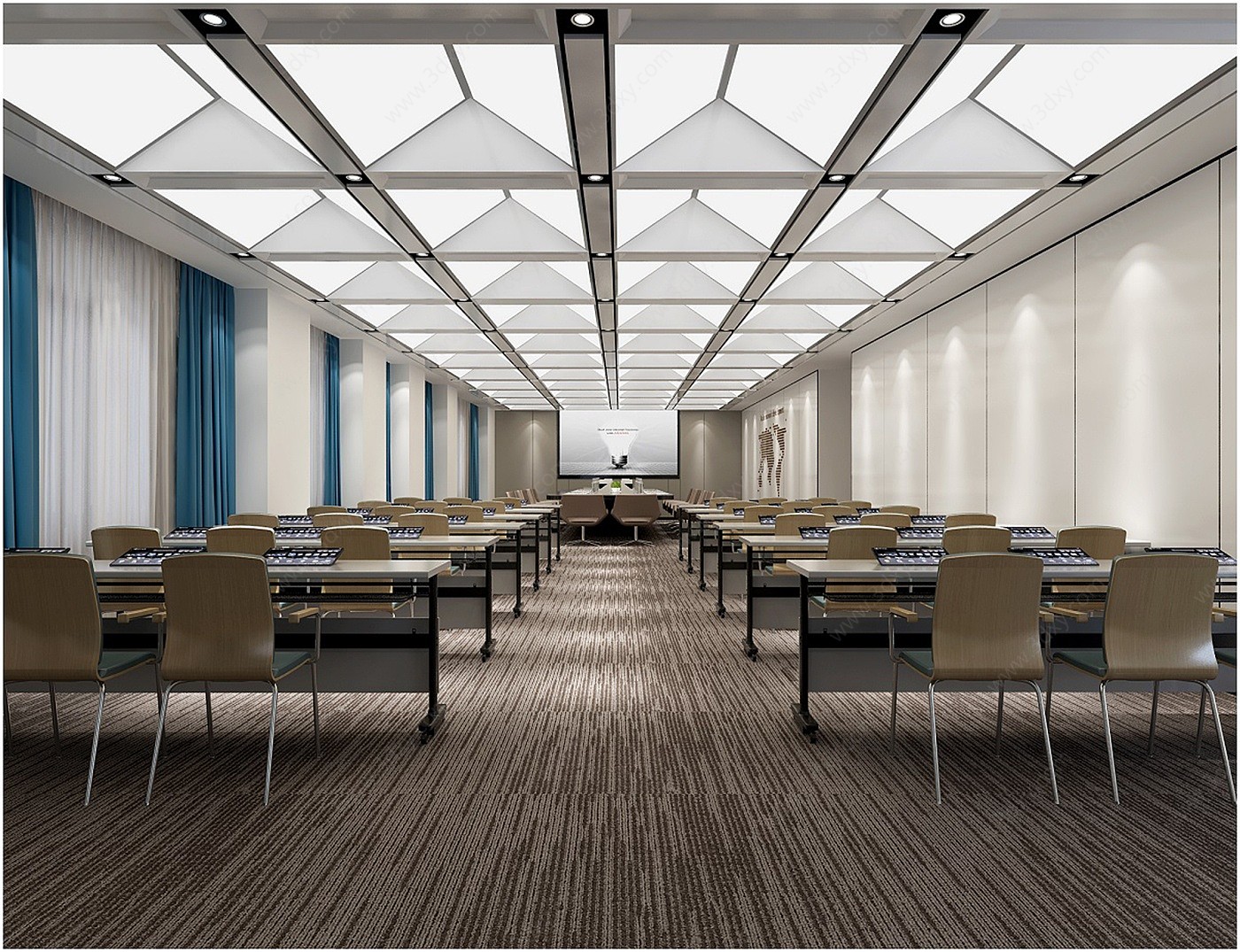 现代大型会议室3D模型