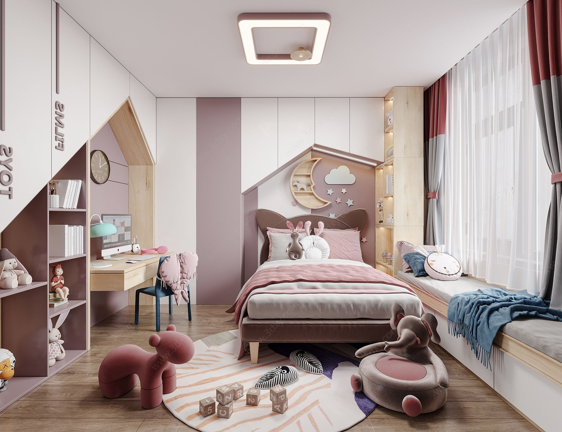 现代儿童房3D模型