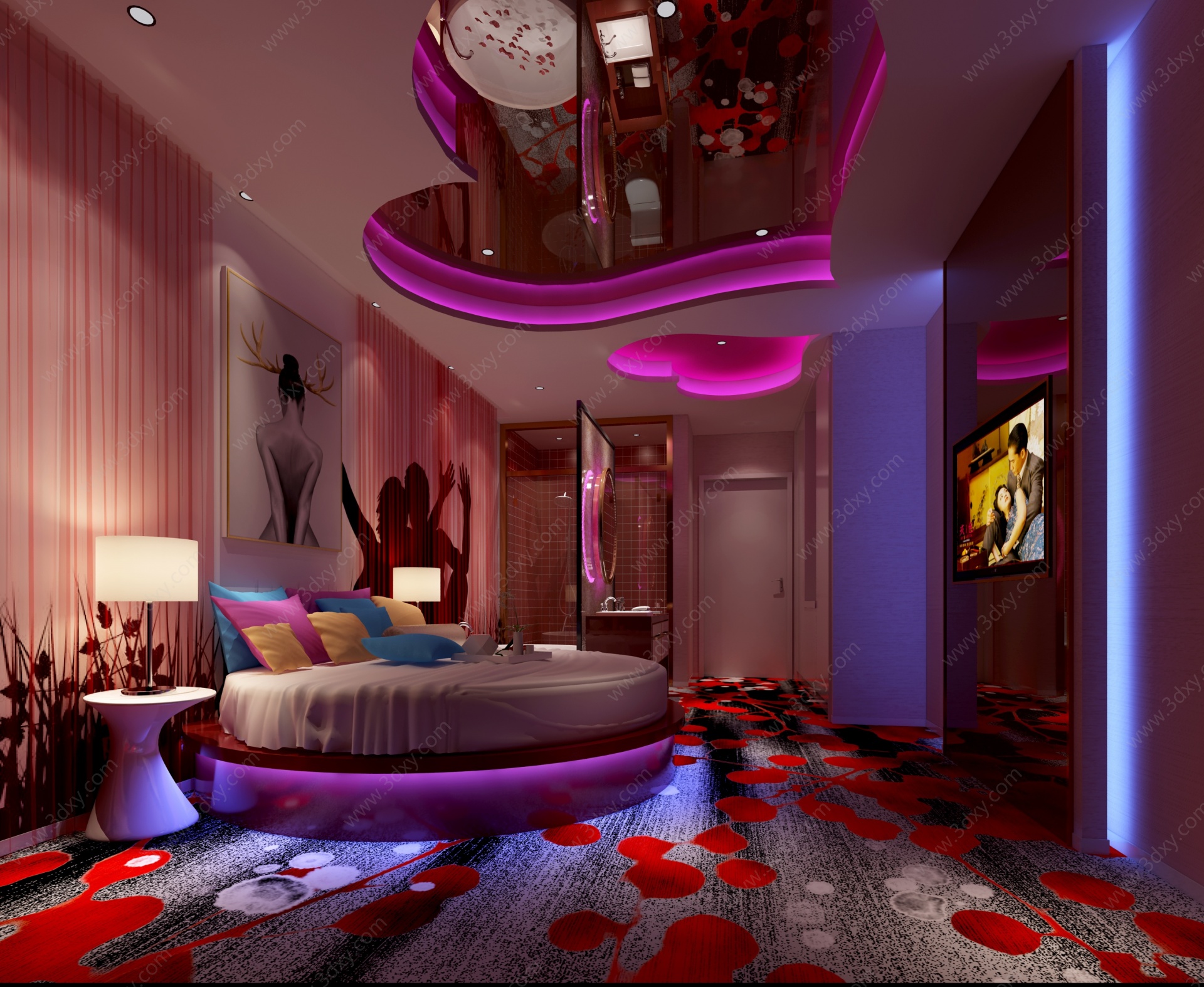 现代酒店情趣房3D模型