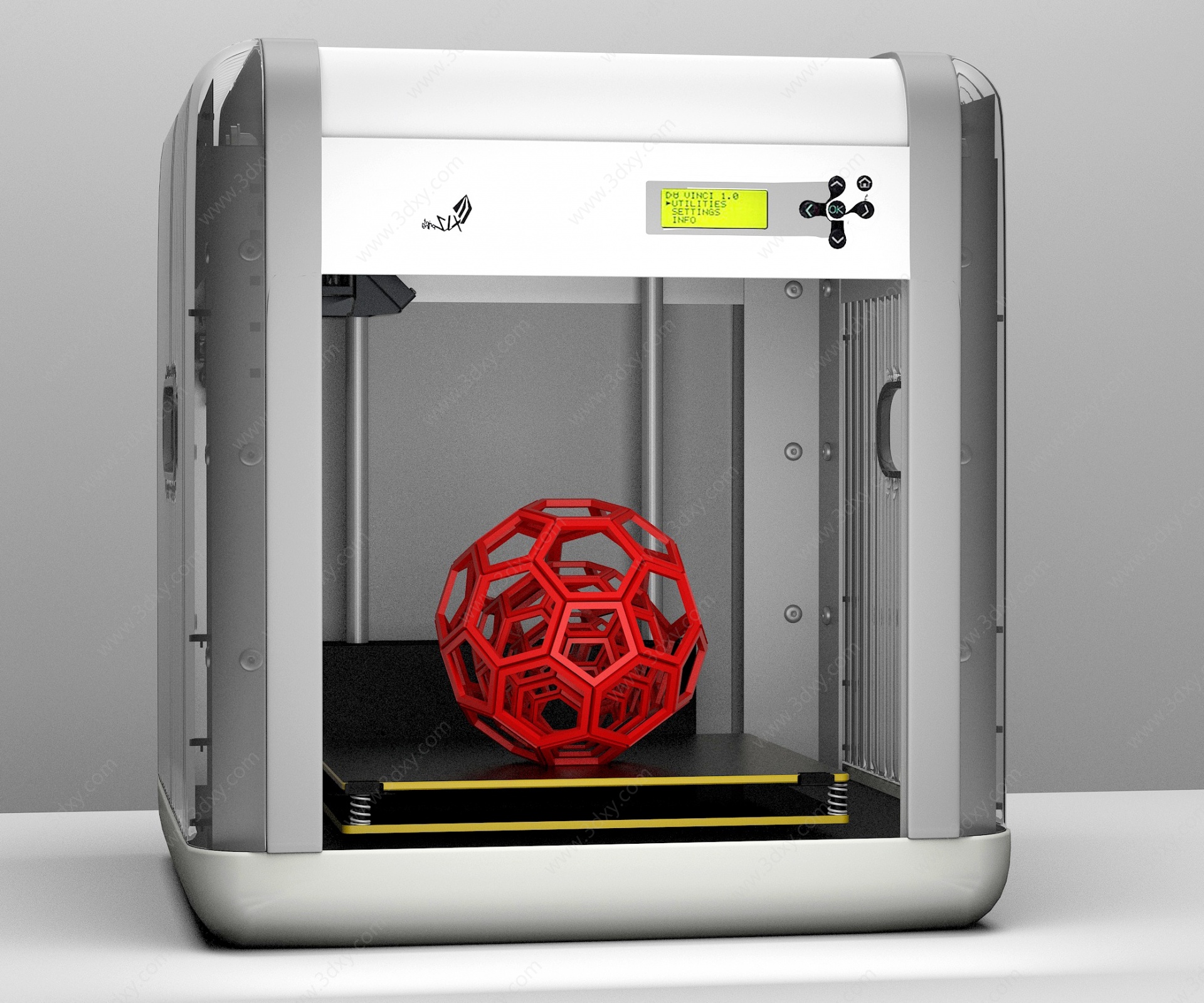 3D打印机和成品3D模型