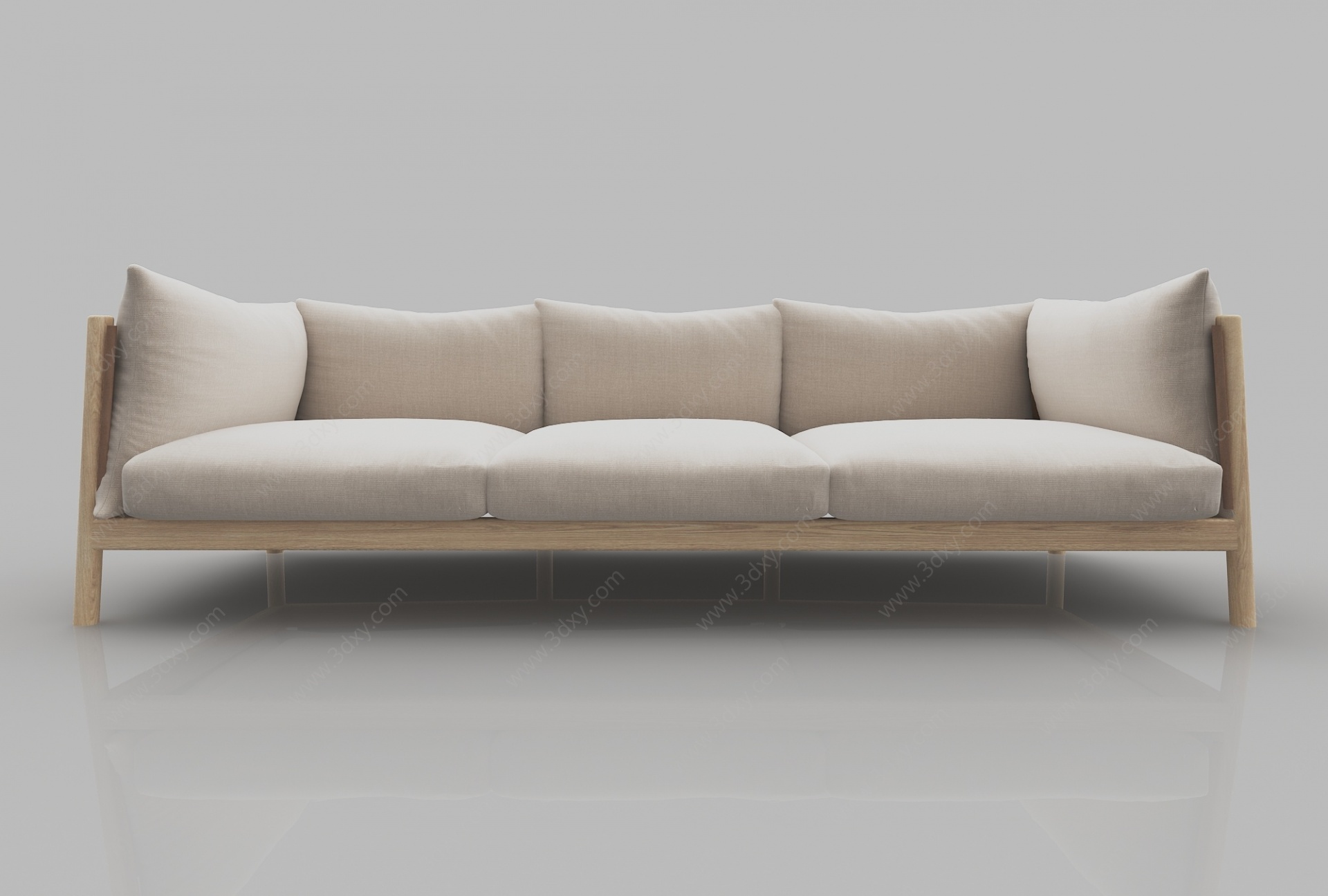 现代风格三人沙发3D模型