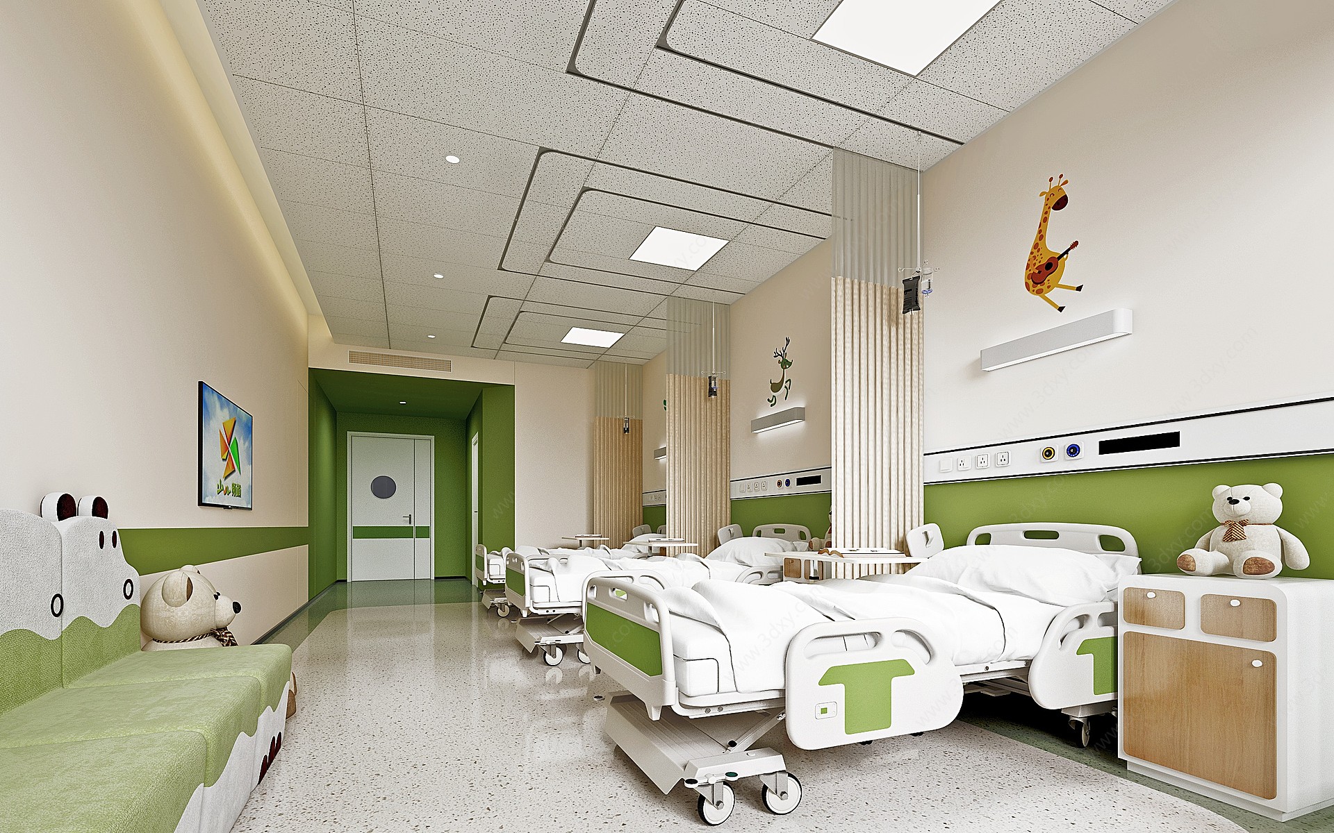 现代医院儿童病房3D模型