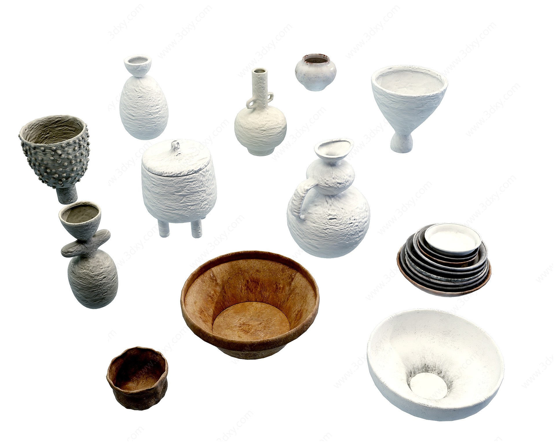 现代陶瓷土陶工艺品3D模型