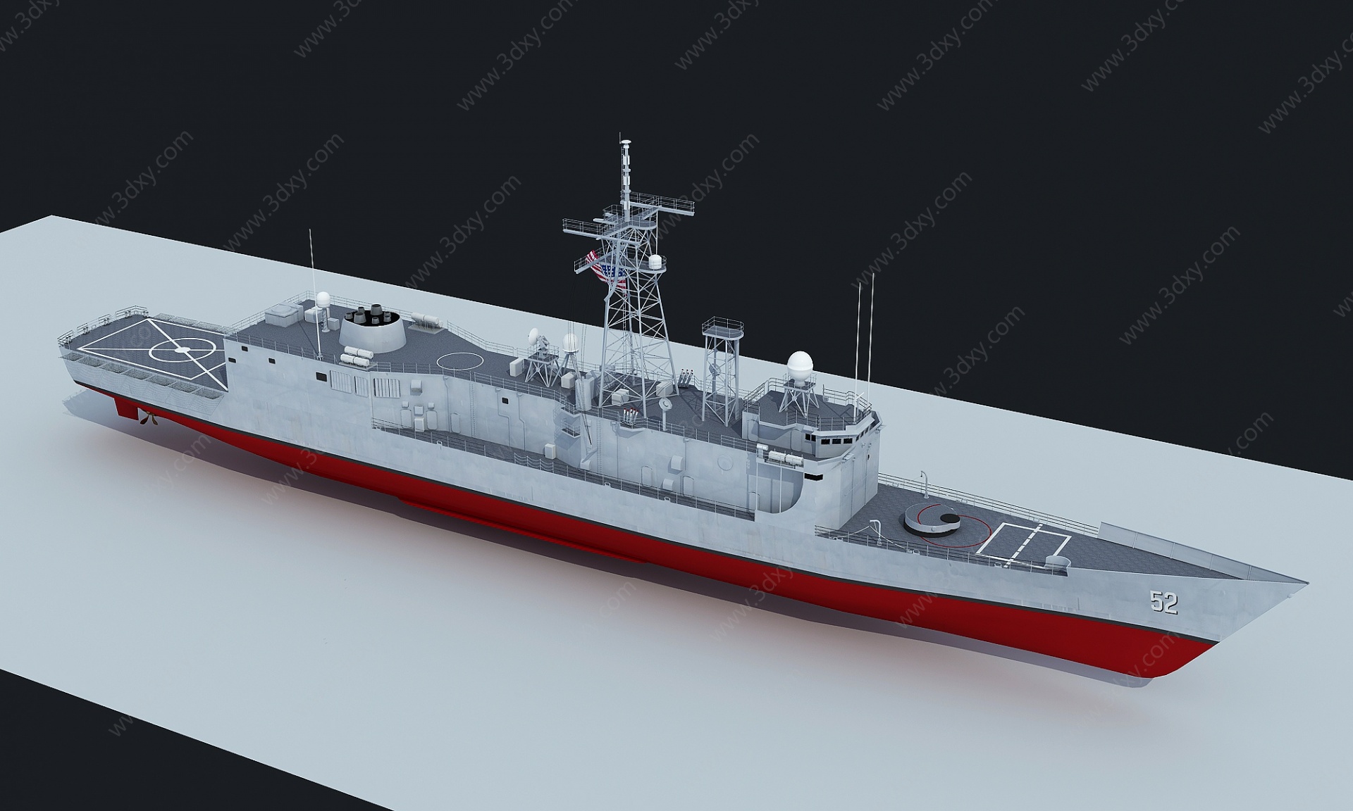 护卫舰3D模型