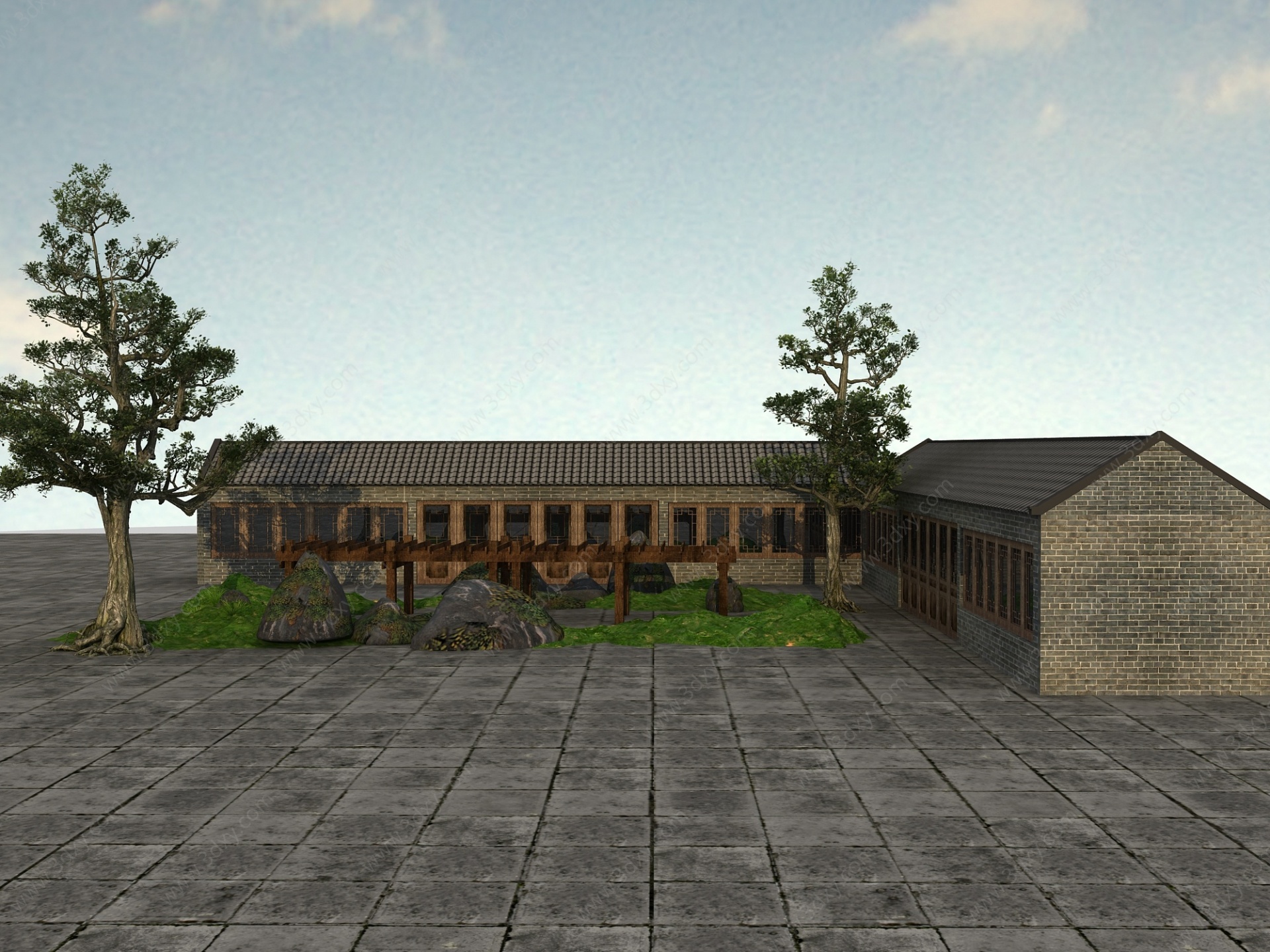 古建乡村房子3D模型