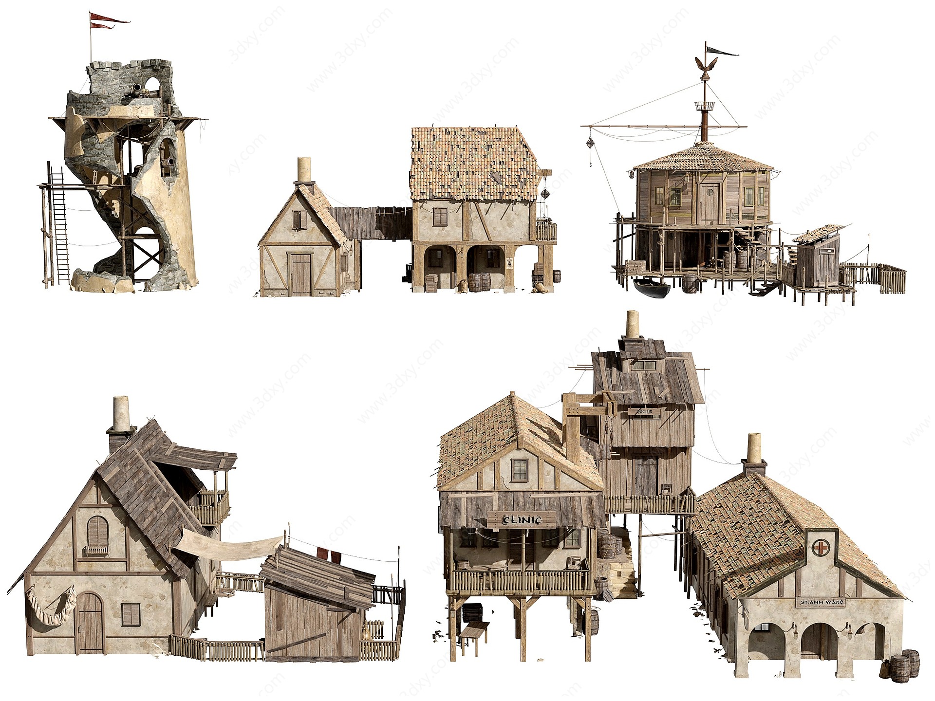 古代住宅建筑3D模型