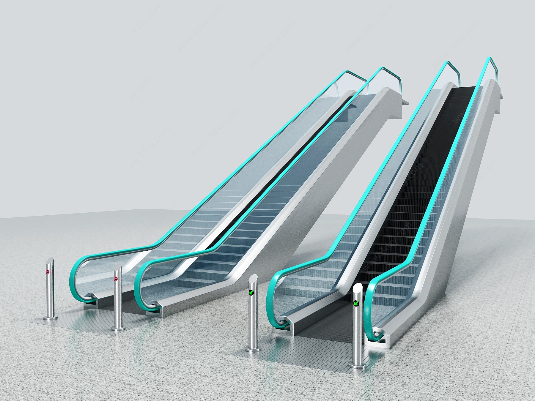 现代商场扶手电梯3D模型
