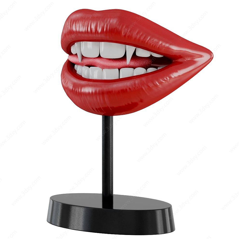 现代大嘴巴饰品摆件3D模型