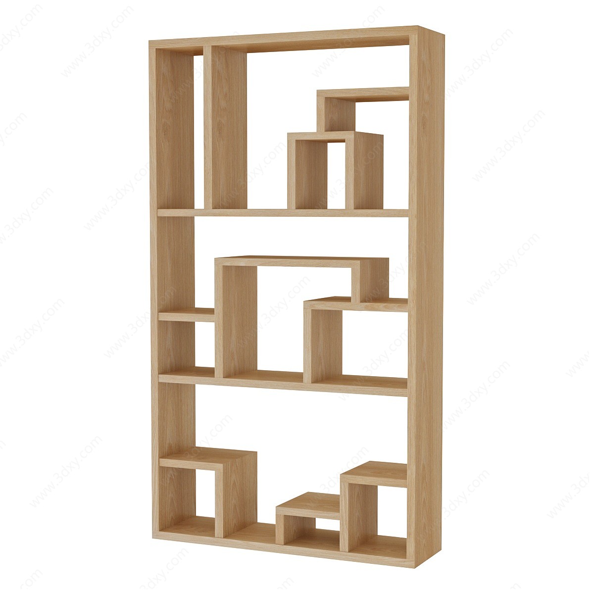 现代实木墙隔边柜3D模型