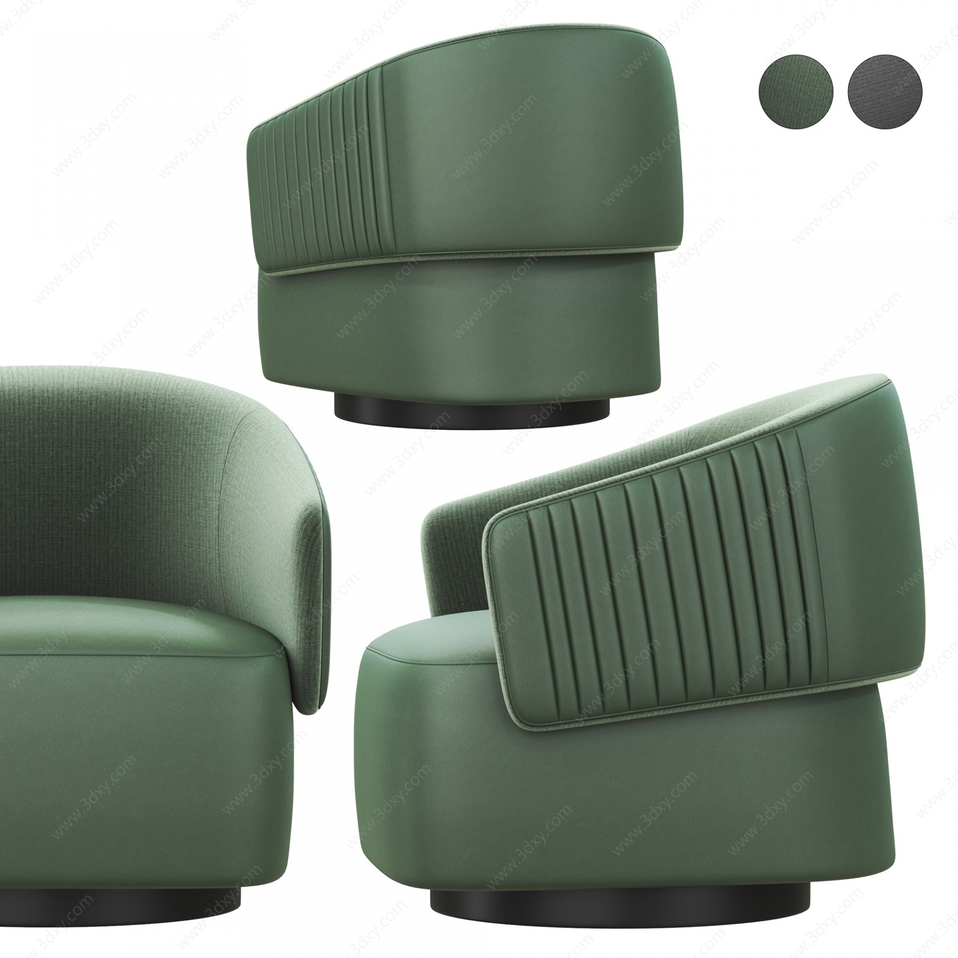 现代布艺休闲椅3D模型