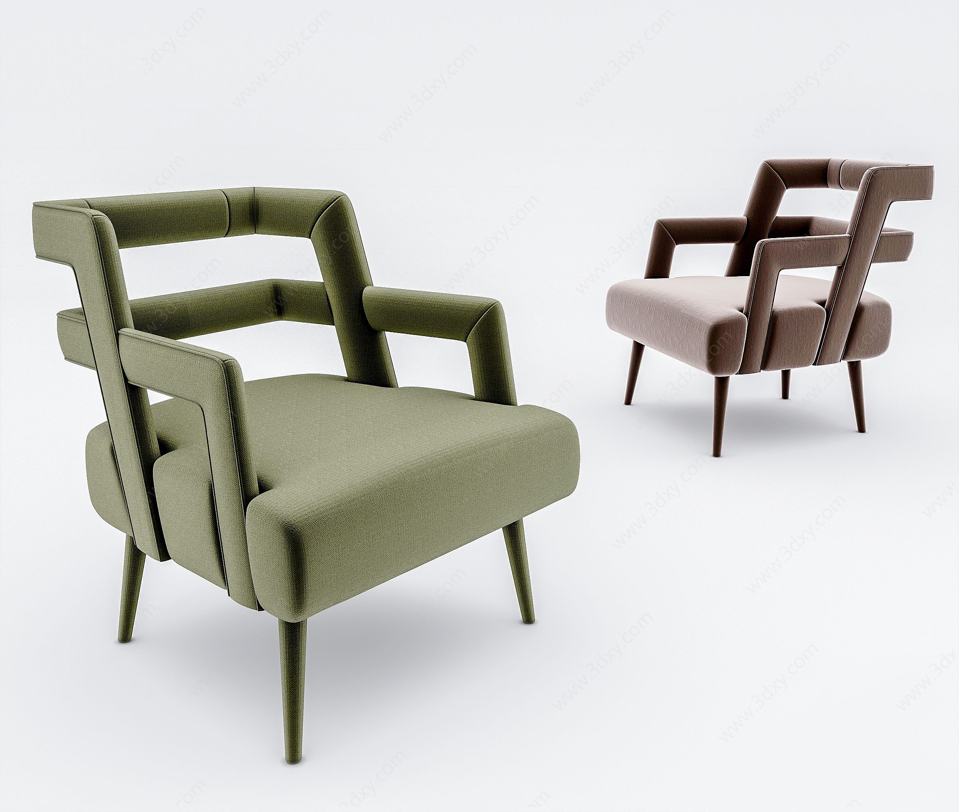 现代单人沙发椅3D模型