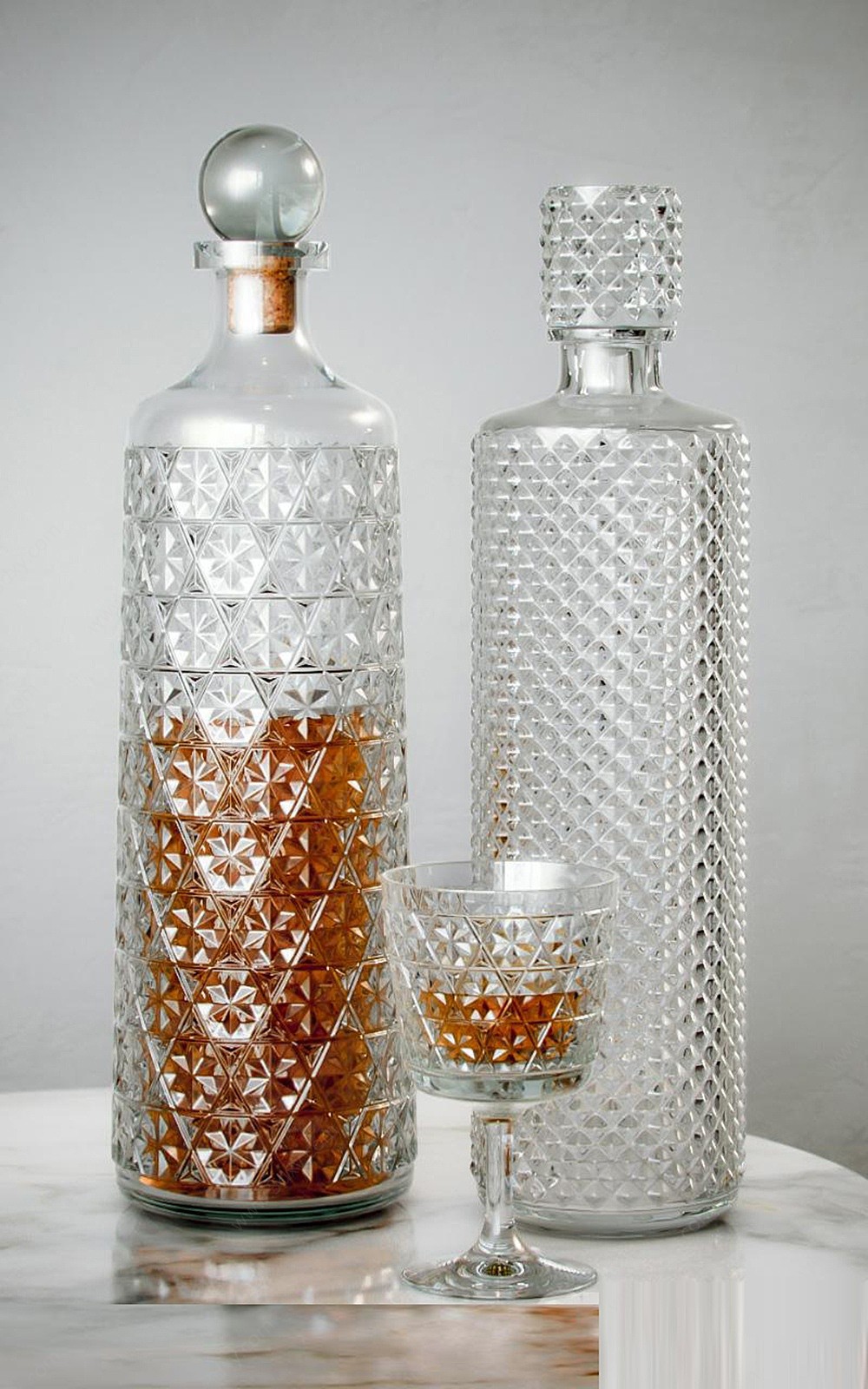 简欧玻璃制品酒瓶红酒3D模型