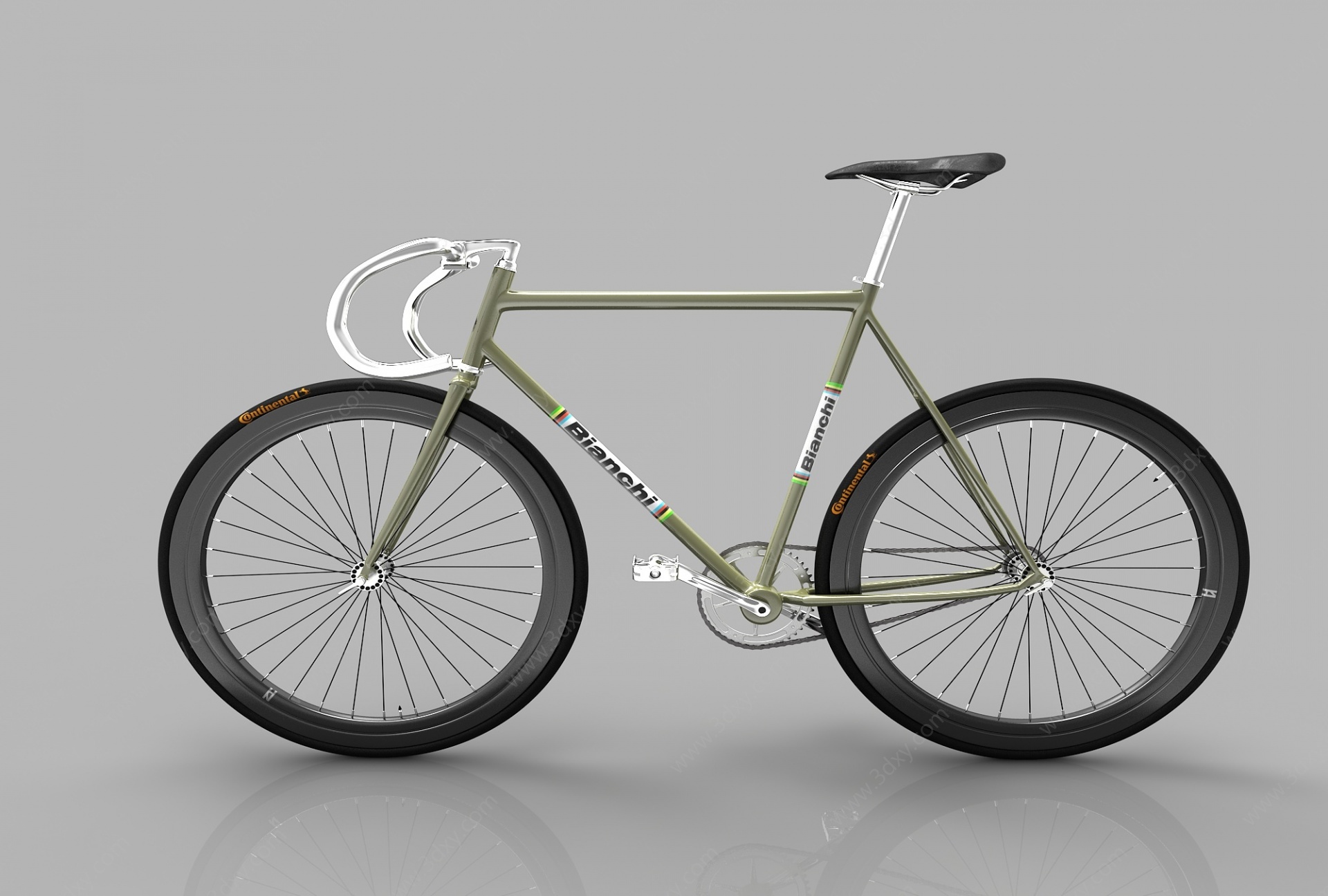 现代风格自行车3D模型