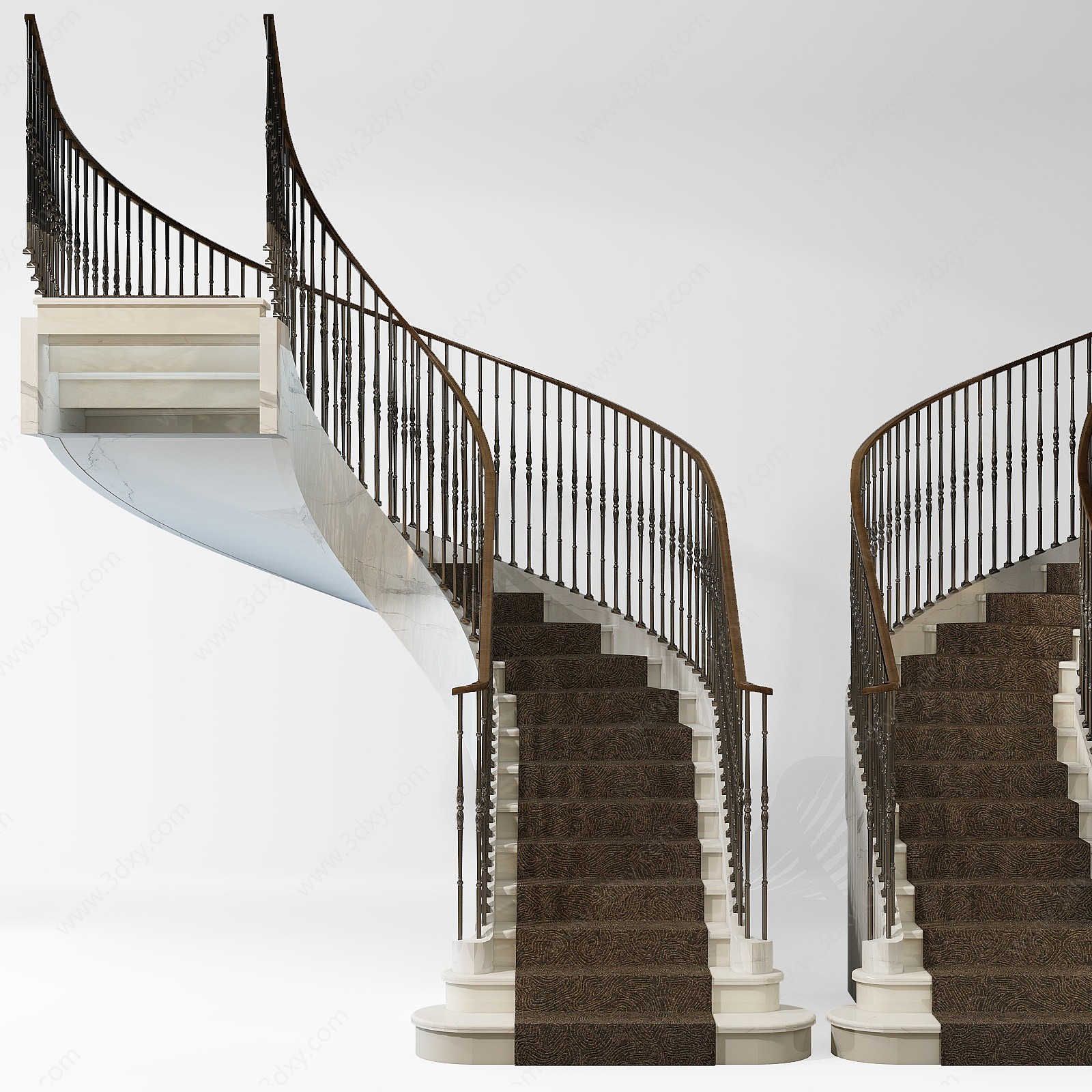 简欧楼梯3D模型