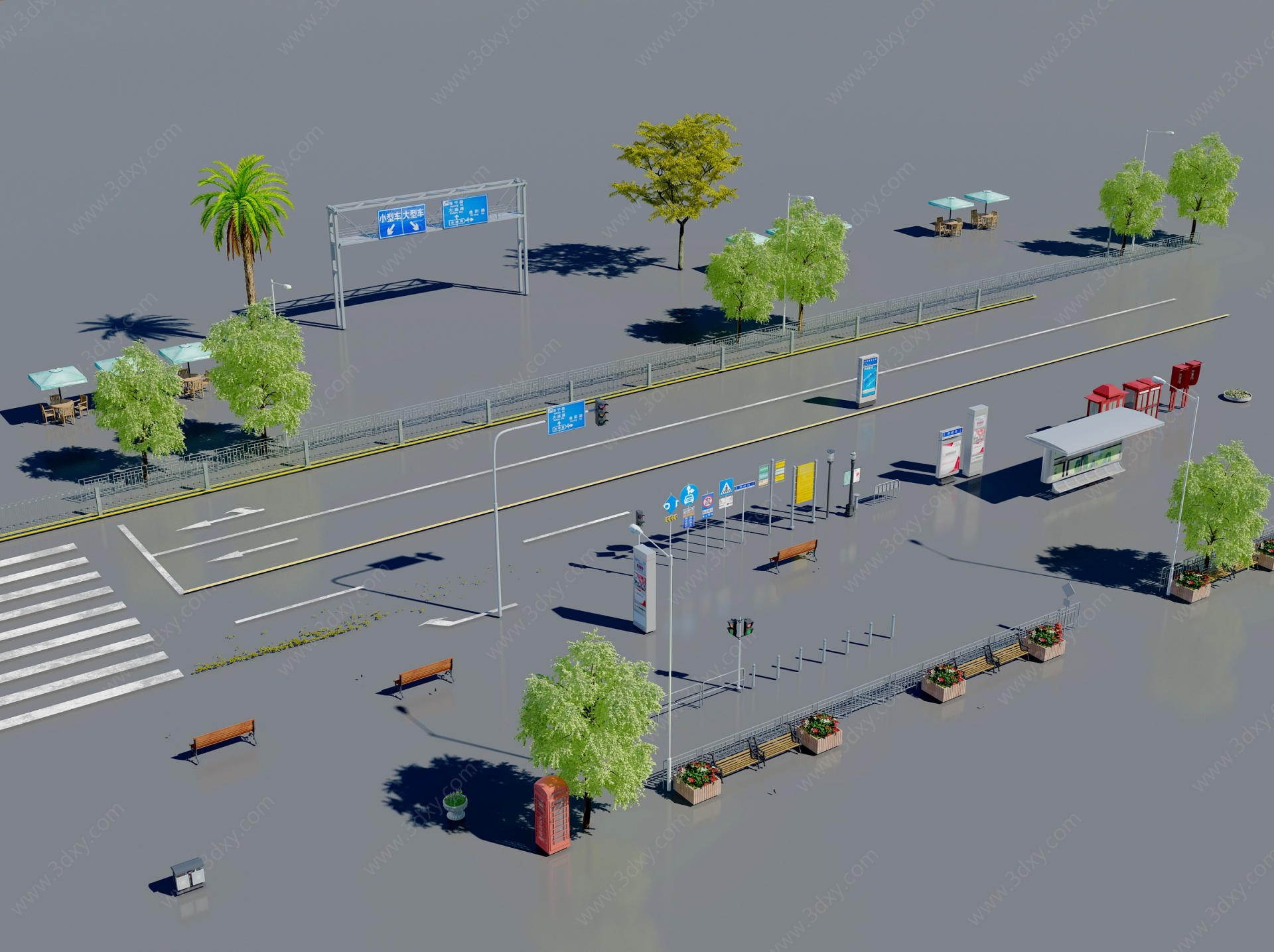 现代道路3D模型