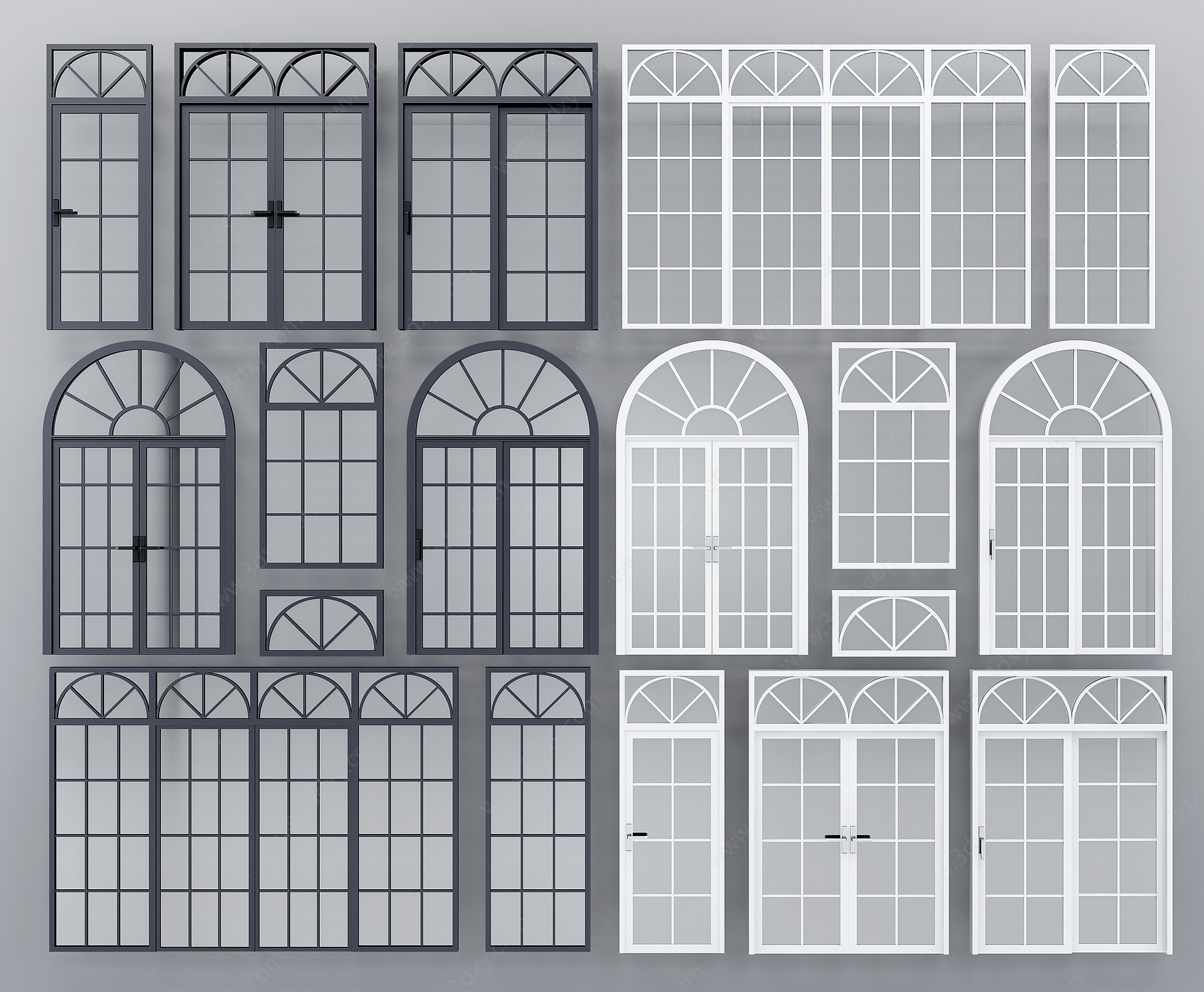 欧式建筑窗3D模型