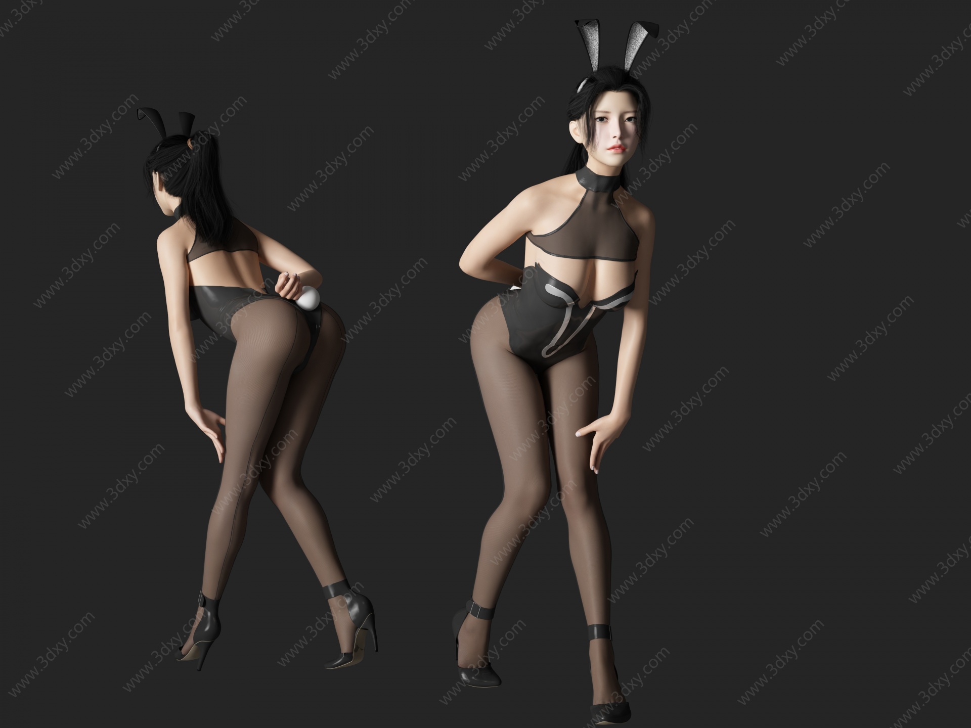 兔女郎美女人物3D模型